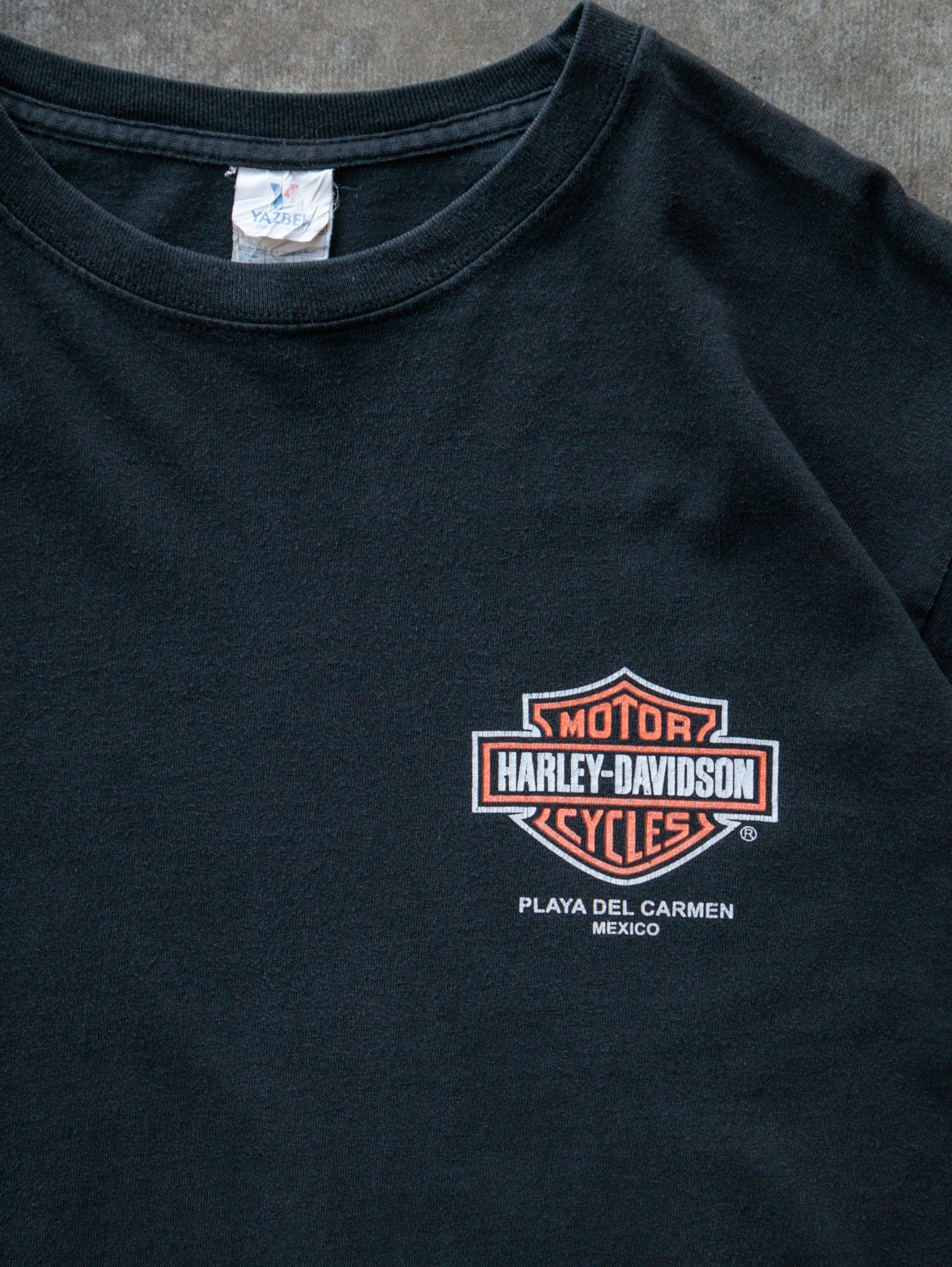 Vintage Black Harley-Davidson Playa Del Carmen Mexico Tee (L)