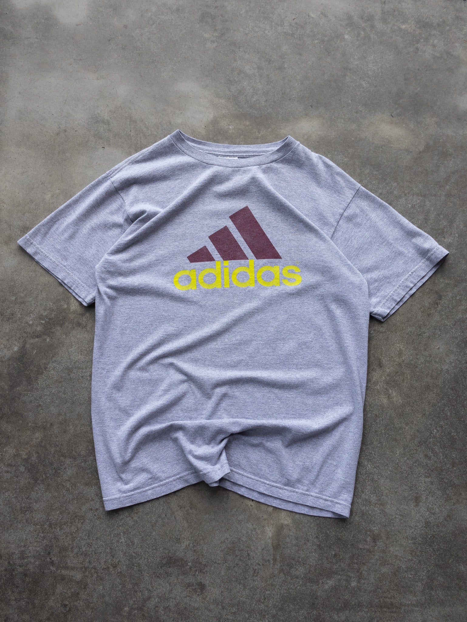 Vintage 00s Grey Adidas Logo Tee (M)