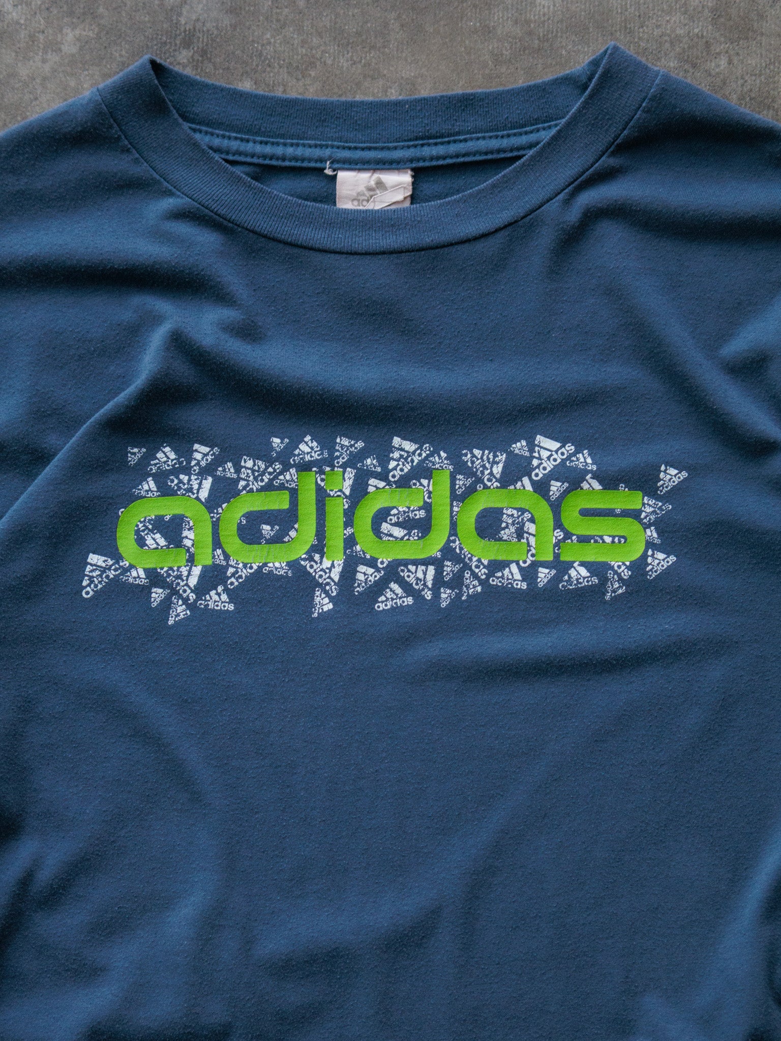 Vintage 90s Navy Adidas Long Sleeve Tee (L)