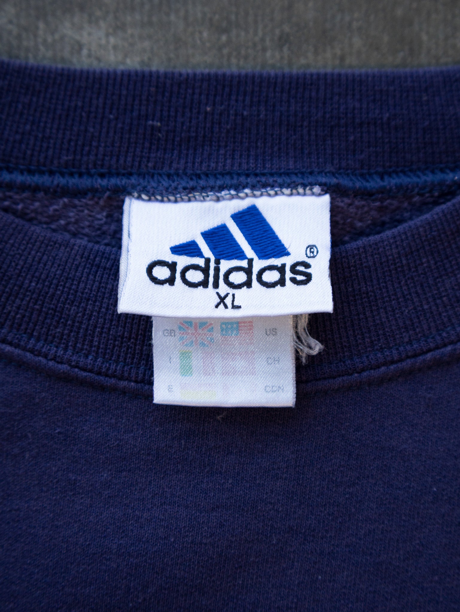 Vintage Navy Adidas Sweatshirt (XL)