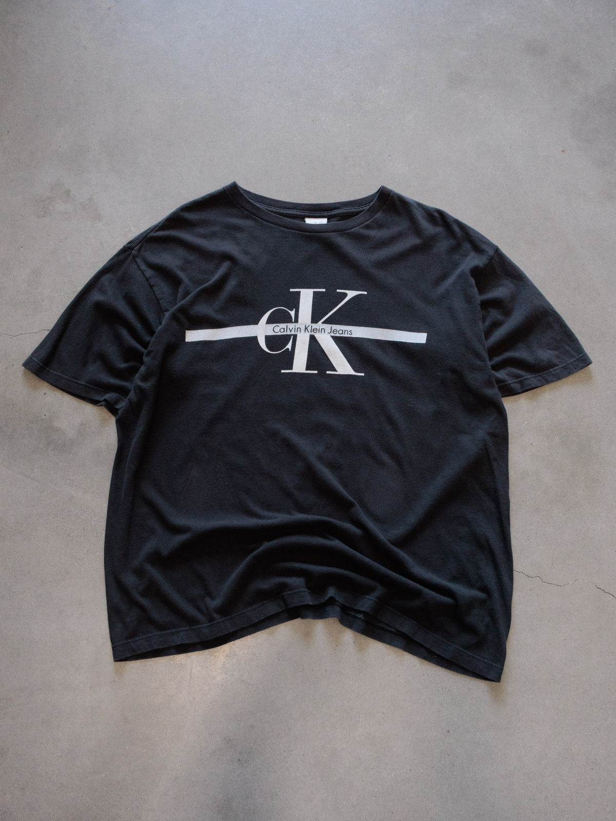 Vintage 90s Black Calvin Klein Jeans Tee (L)