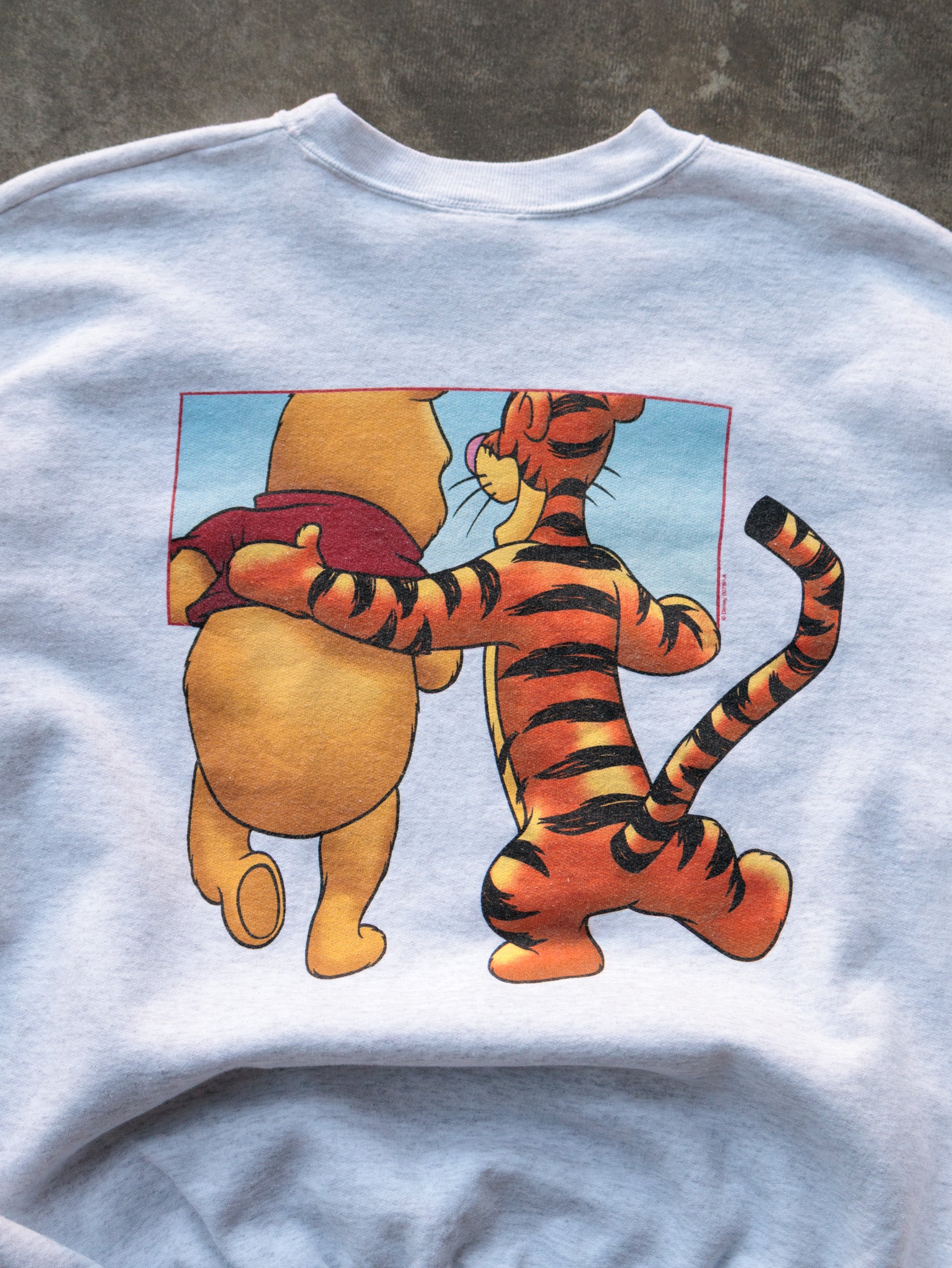 Vintage 90s Grey Disney Tigger & Pooh Sweatshirt (18-20Y)