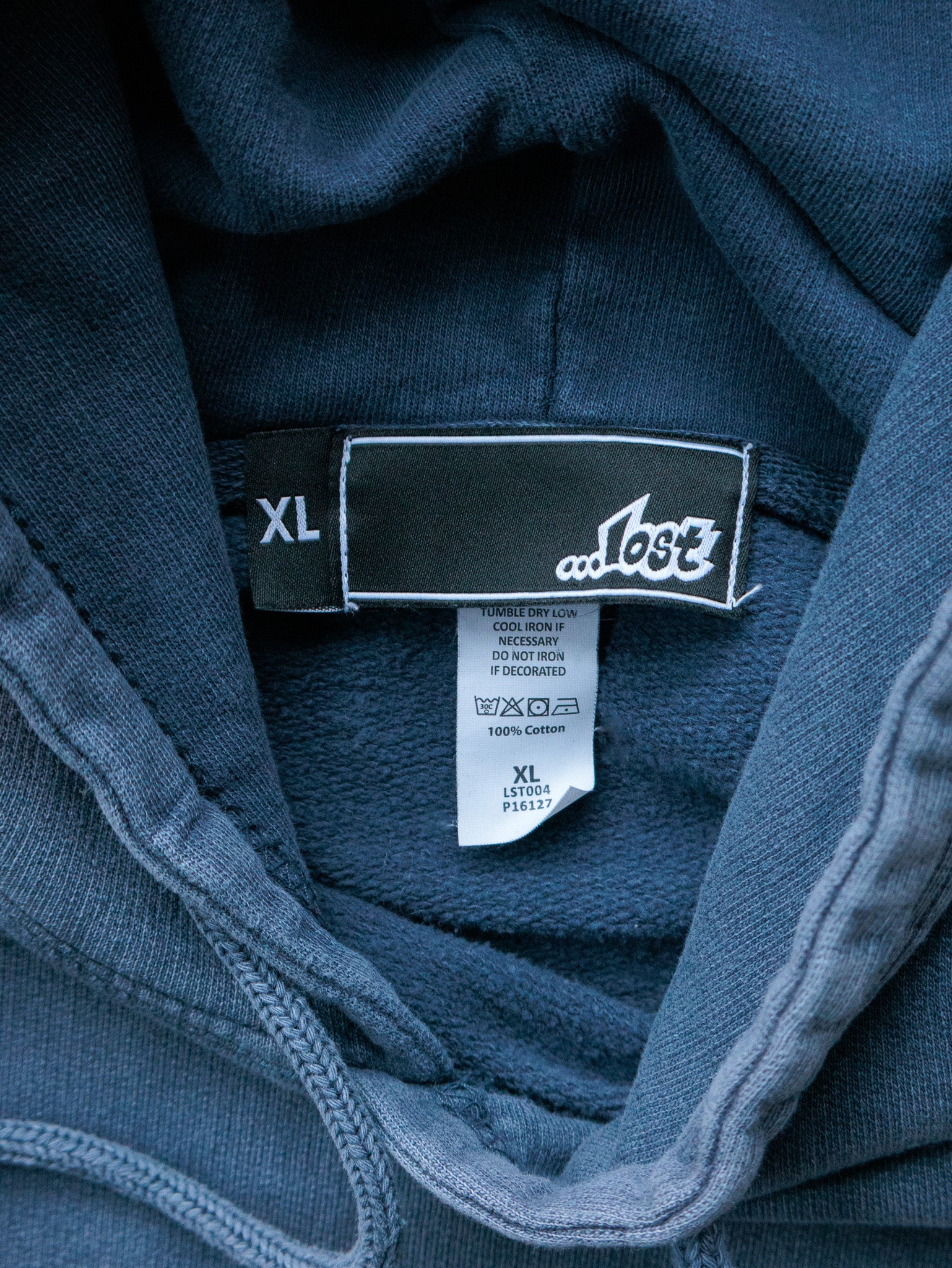 Vintage Blue Lost Surfboards Hoodie (XL)
