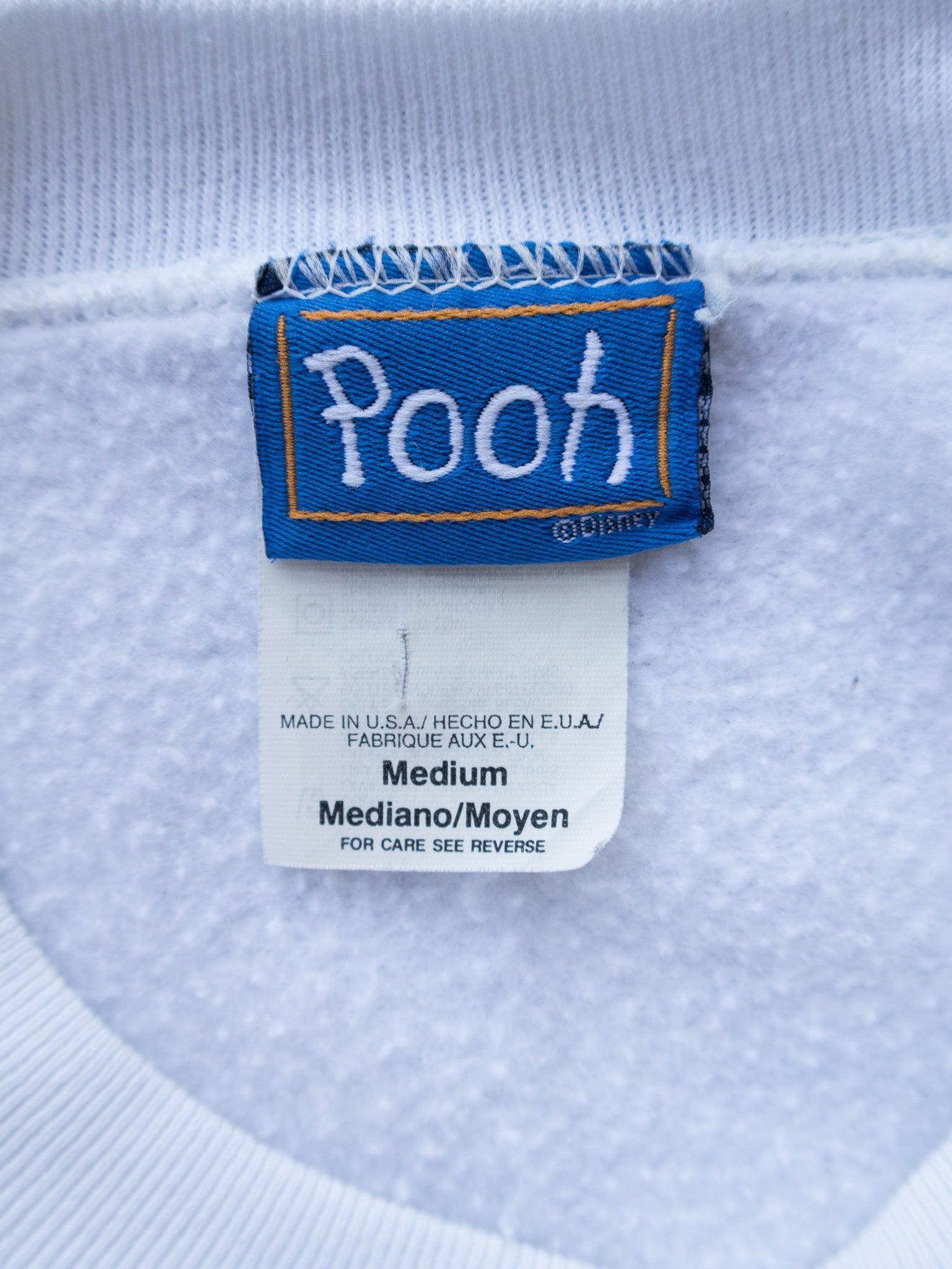 Vintage 90s White Disney Pooh Think Think Think Sweatshirt (M)