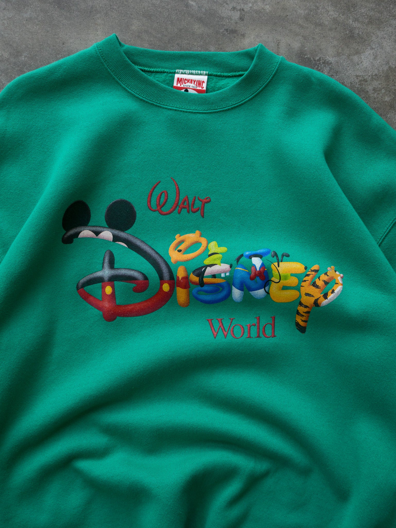 Vintage Green Walt Disney World Sweatshirt (XL)
