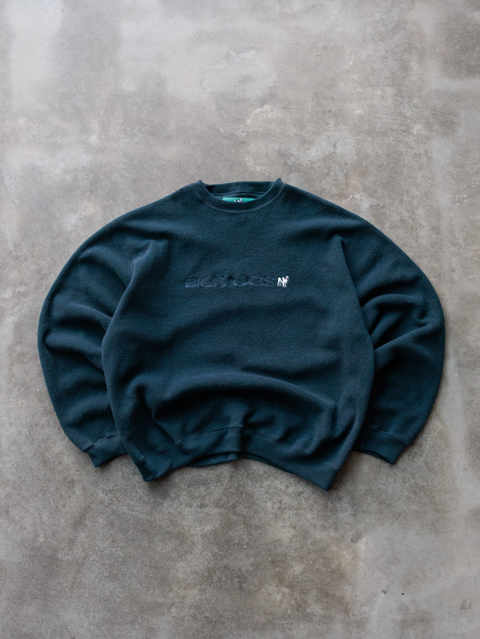 Vintage 00s Navy Big Dogs Fleece Sweatshirt (XL)