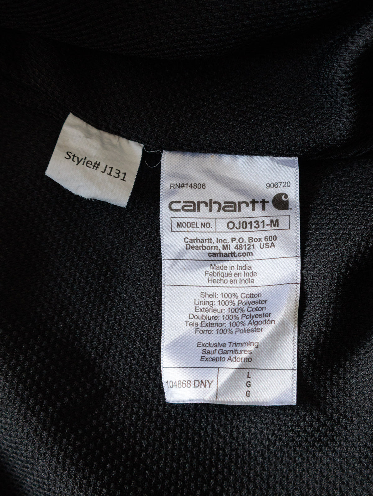 Vintage Navy Carhartt Active Jacket (L)