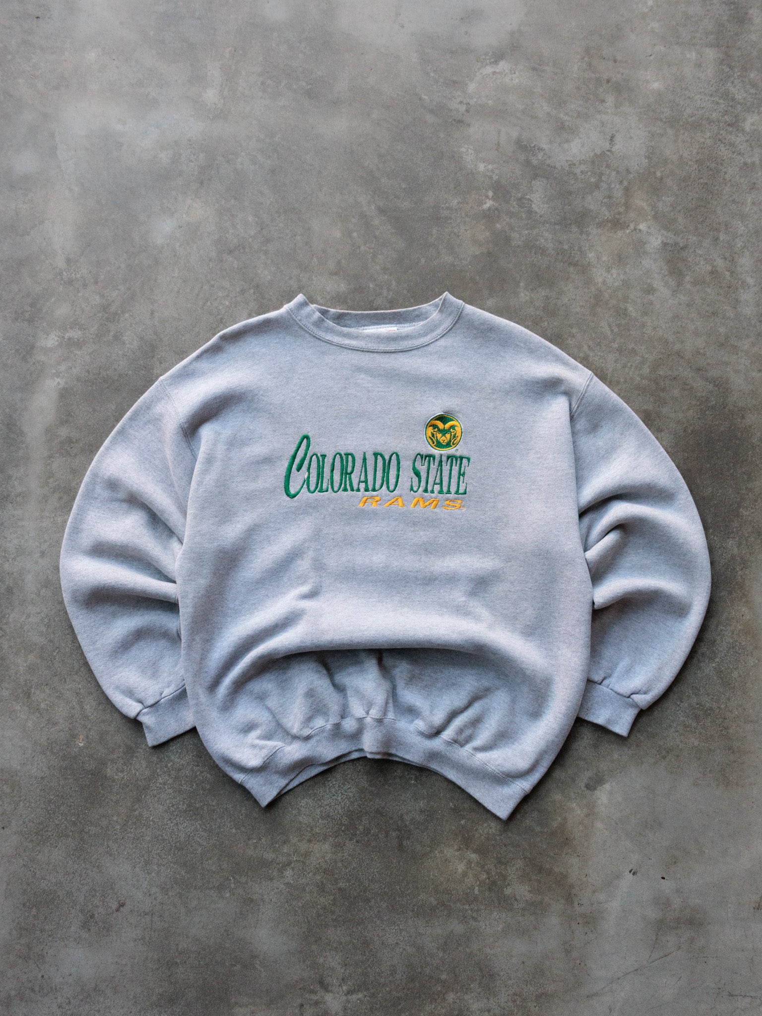 Vintage 90s Grey Colorado State Rams Sweatshirt (L)
