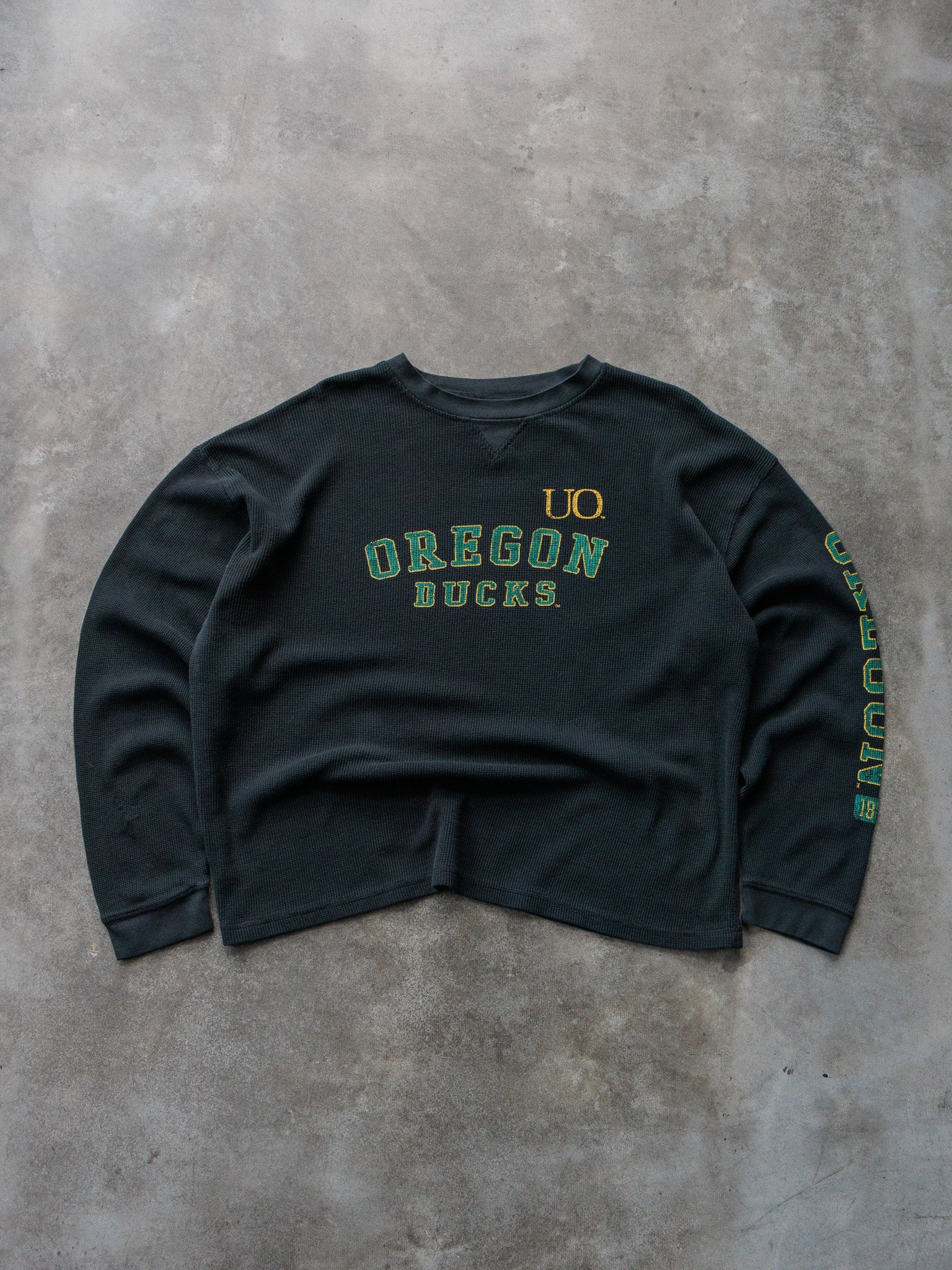 Vintage 00s Green Oregon Ducks Long Sleeve Tee (XL)