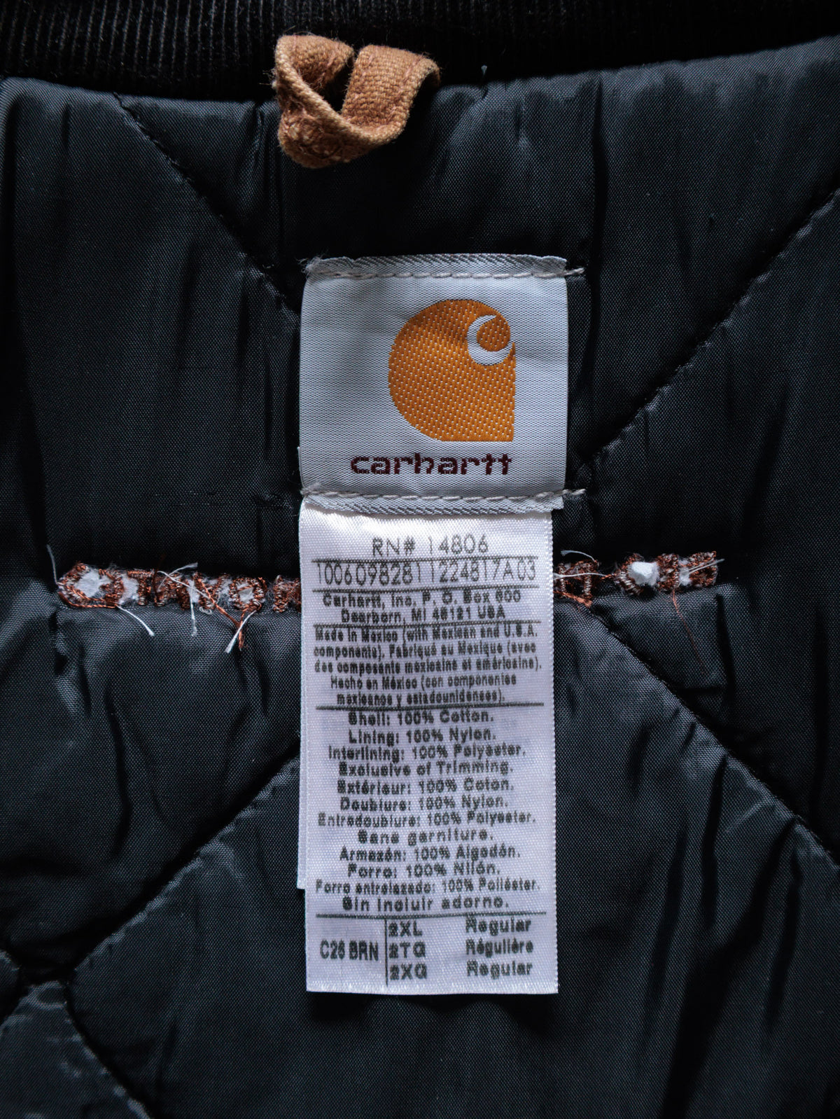 Vintage Carhartt C26 BRN 'Brown' Traditional Coat (2XL)