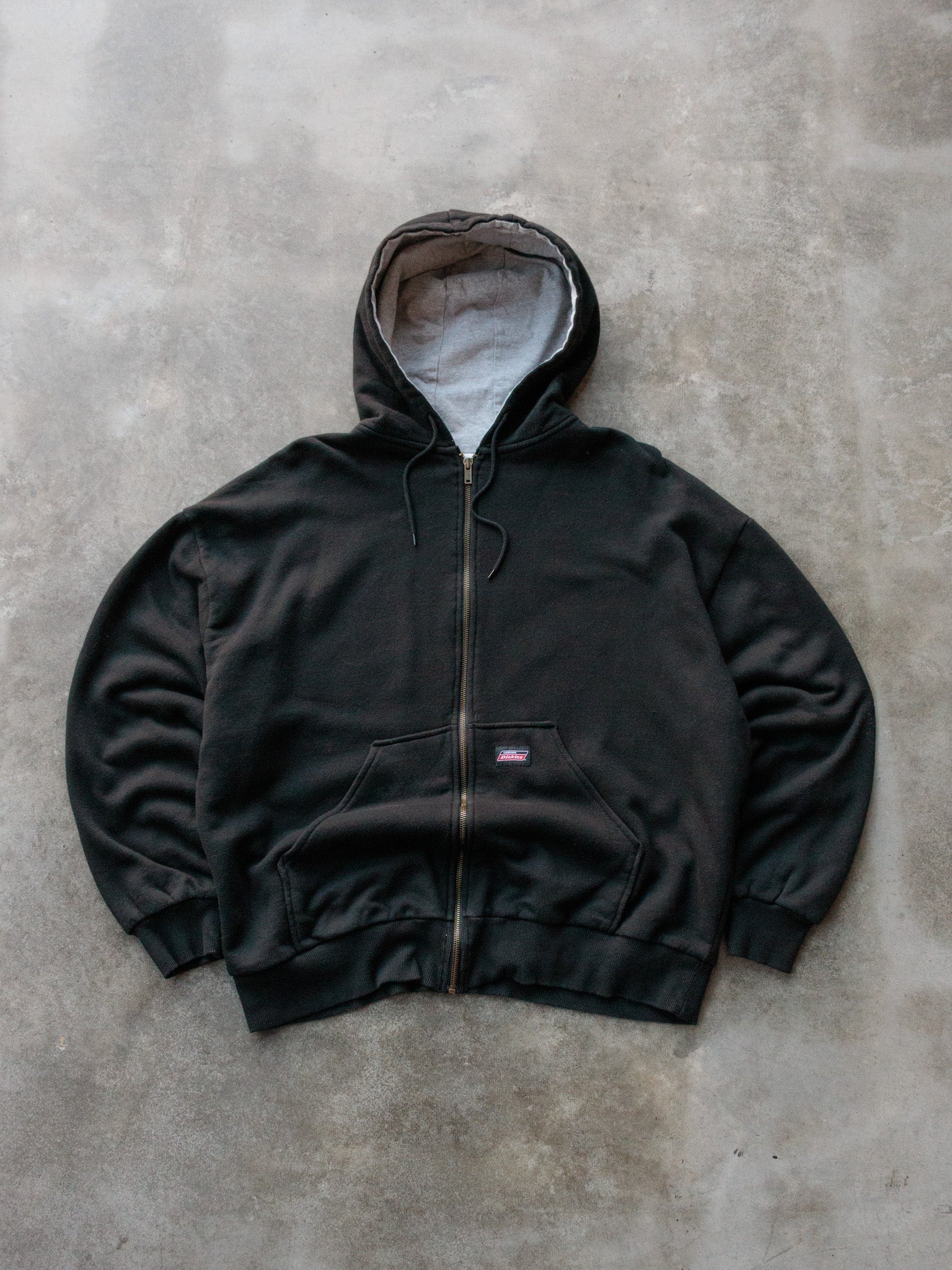 Vintage Black Dickies Zip Hoodie (XL)