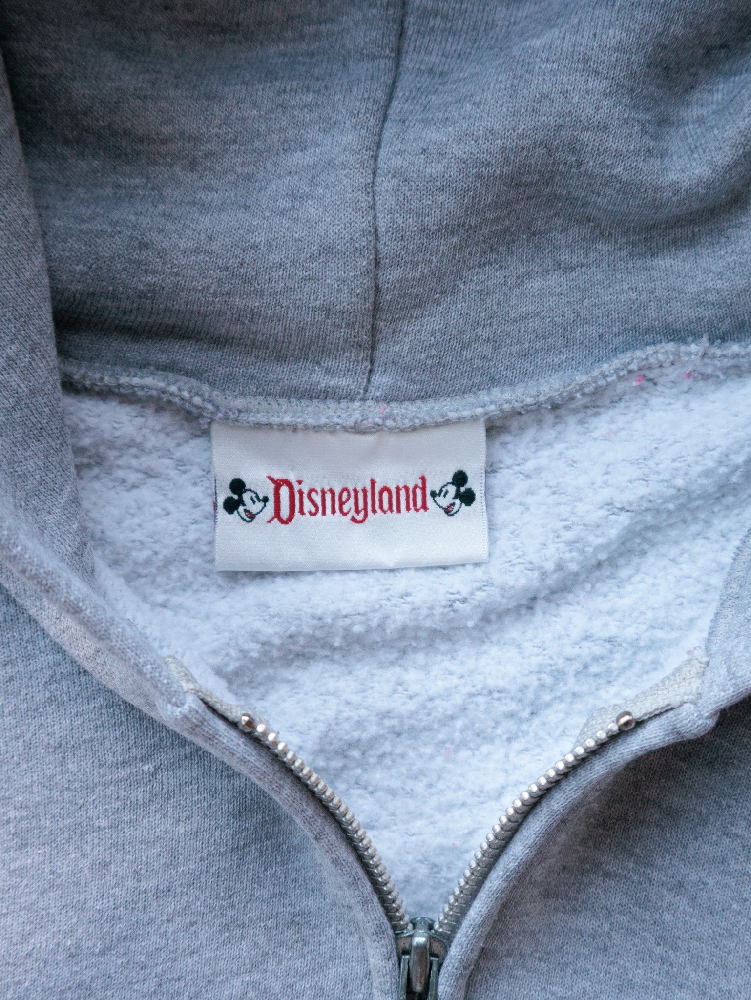 Vintage 00s Grey Disneyland Mickey Mouse Full Zip Hoodie (XL)