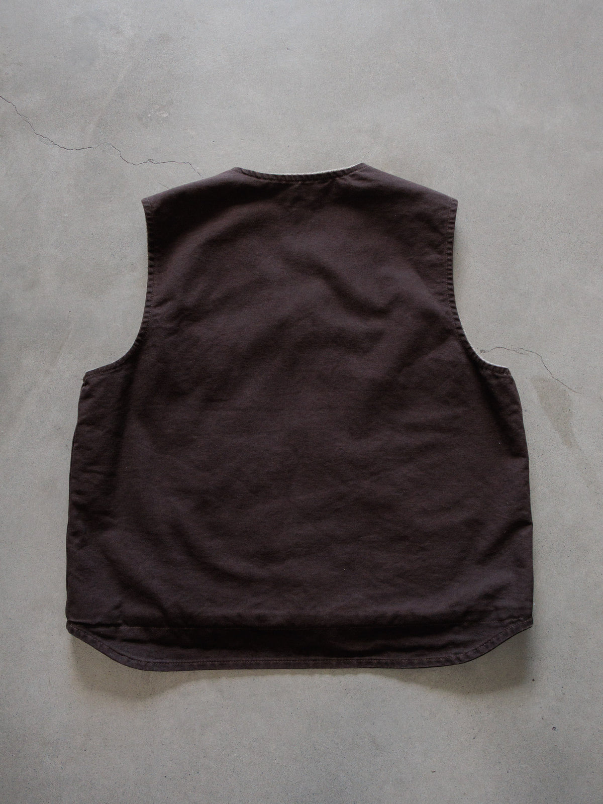 Vintage Brown Carhartt Sherpa-Lined Vest (XL)