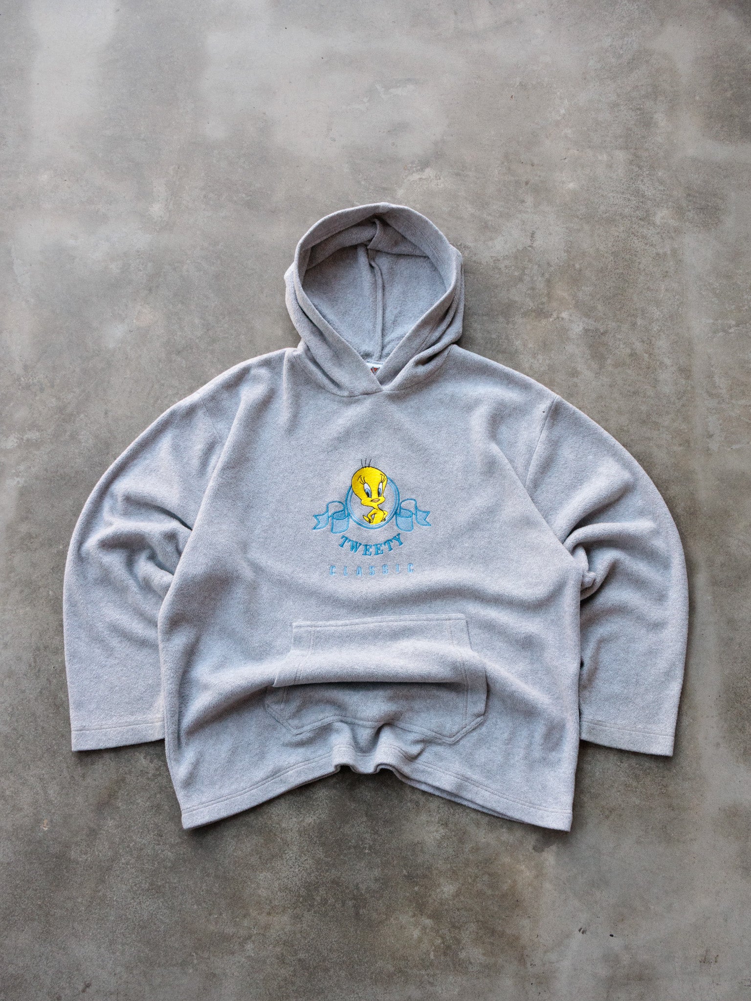 Vintage 00s Looney Tunes Tweety Bird Fleece Hoodie (XL)
