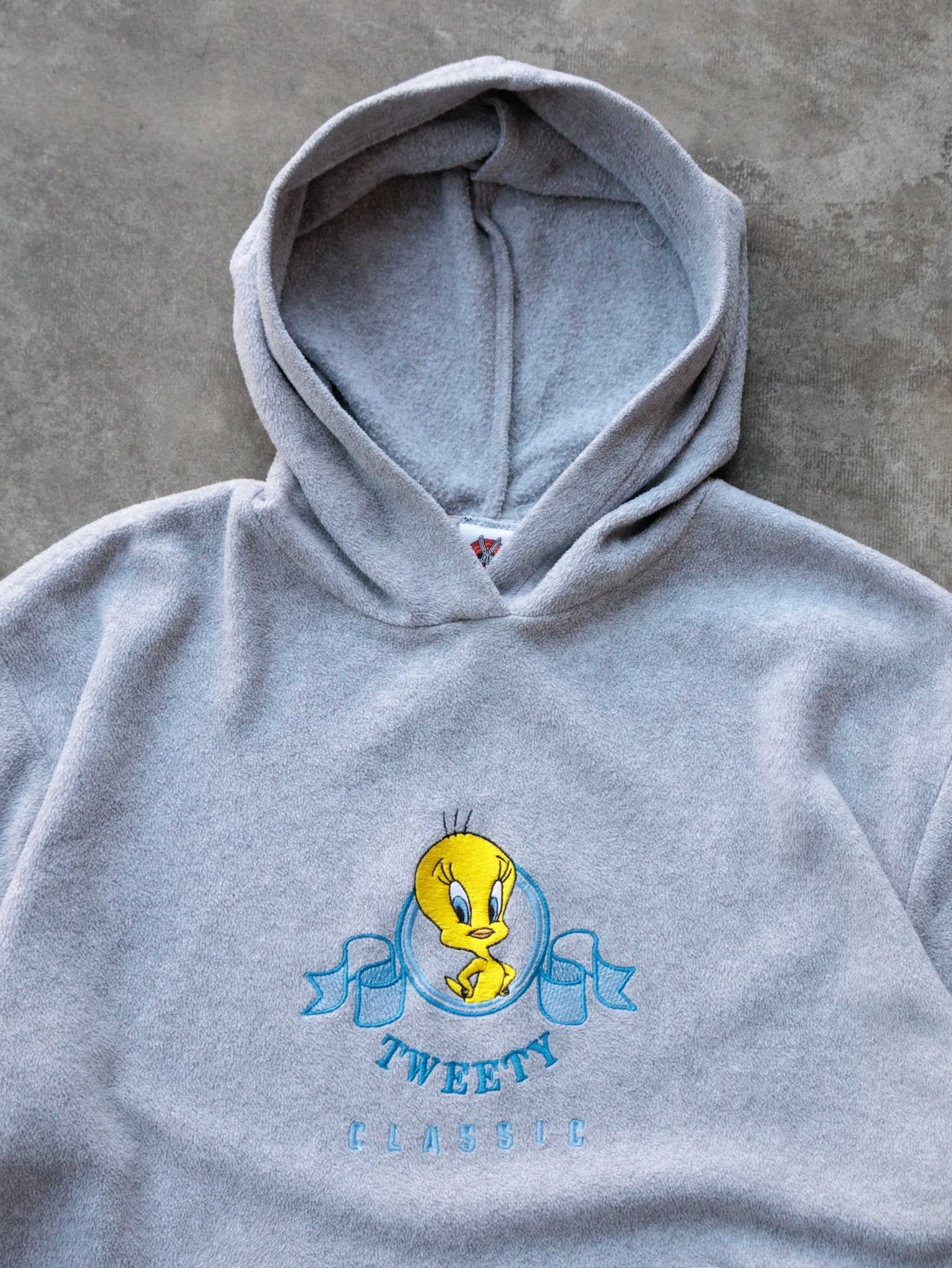 Vintage 00s Looney Tunes Tweety Bird Fleece Hoodie (XL)