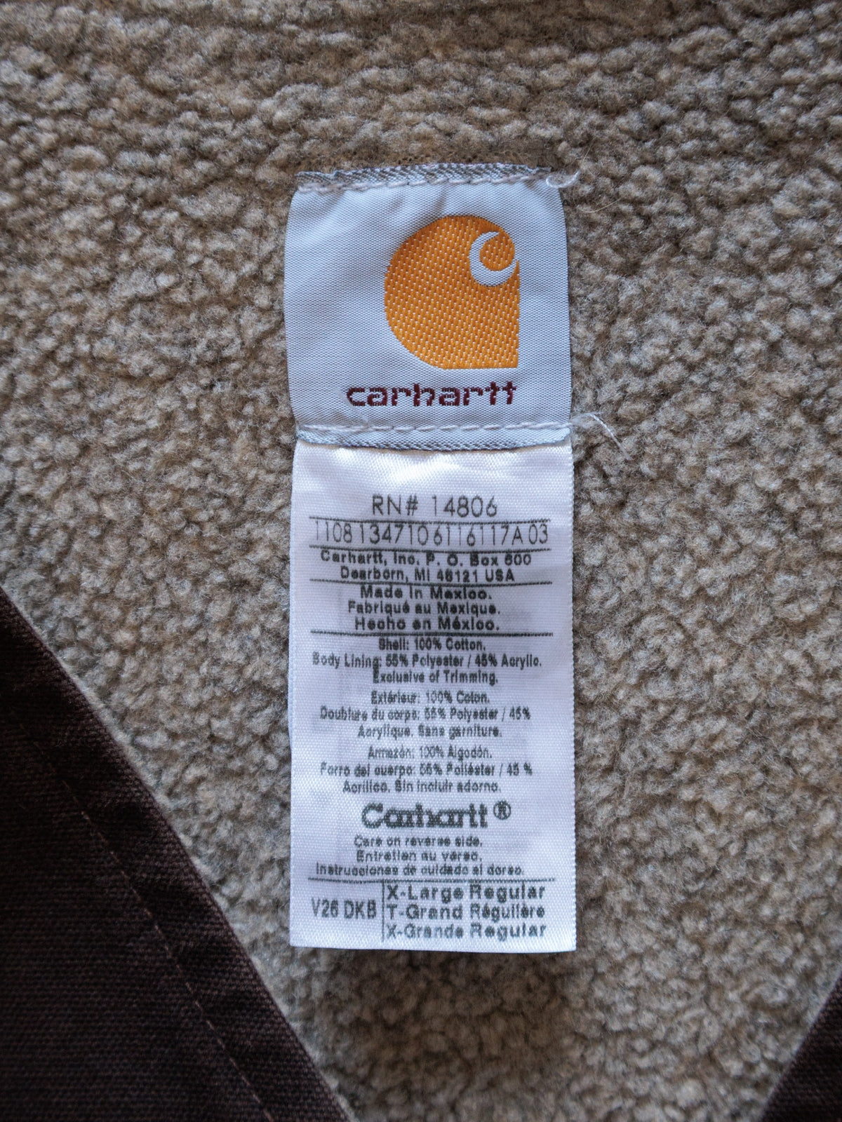 Vintage 00s Brown Carhartt Sherpa-Lined Vest (XL)