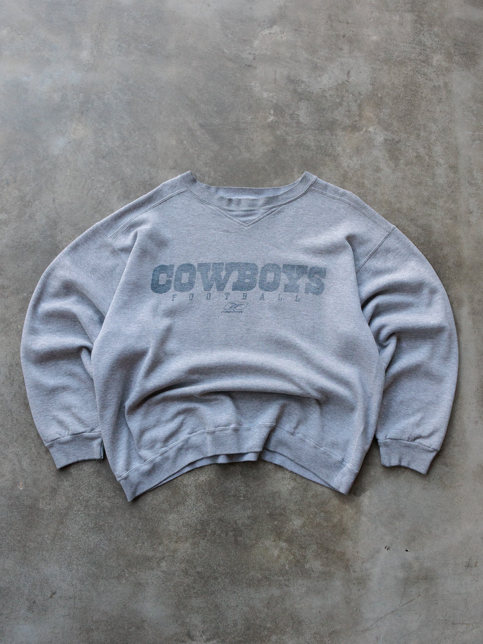 Vintage 00s Grey Cowboys Reebok Sweatshirt (XL)