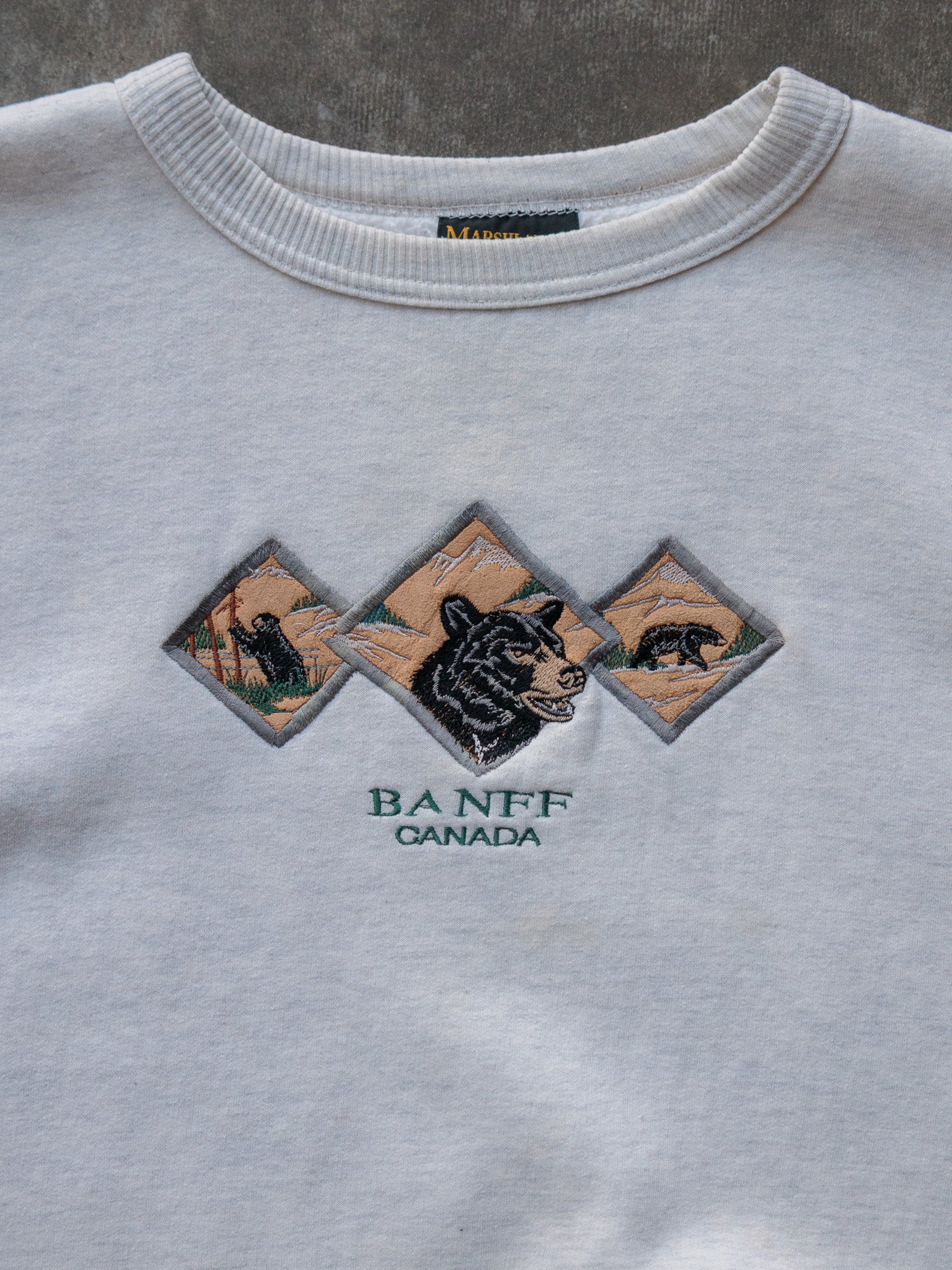 Vintage 90s Grey Banff Canada Black Bear Sweatshirt (-)
