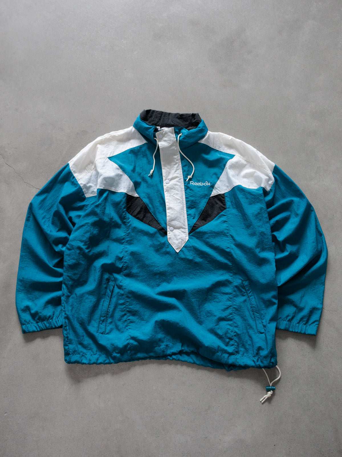 Vintage 90s Blue Reebok Colourblock Windbreaker (XL)