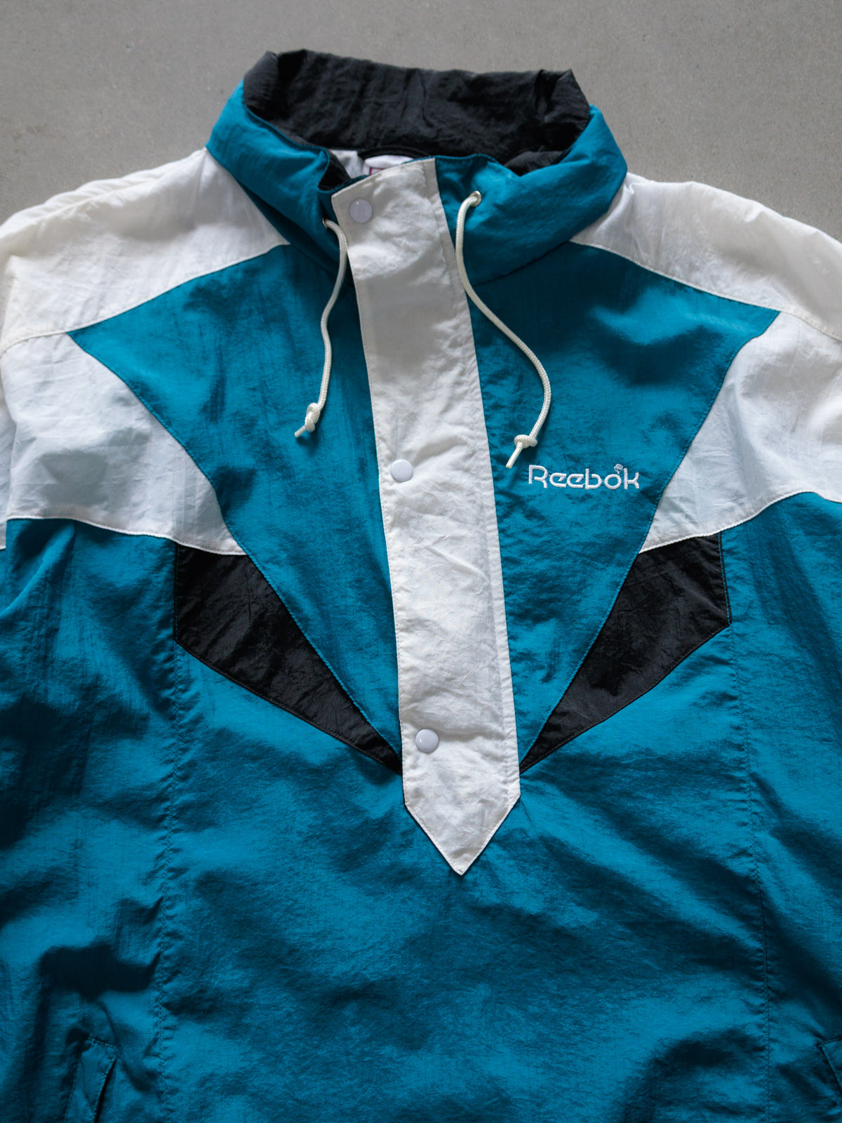 Vintage 90s Blue Reebok Colourblock Windbreaker (XL)