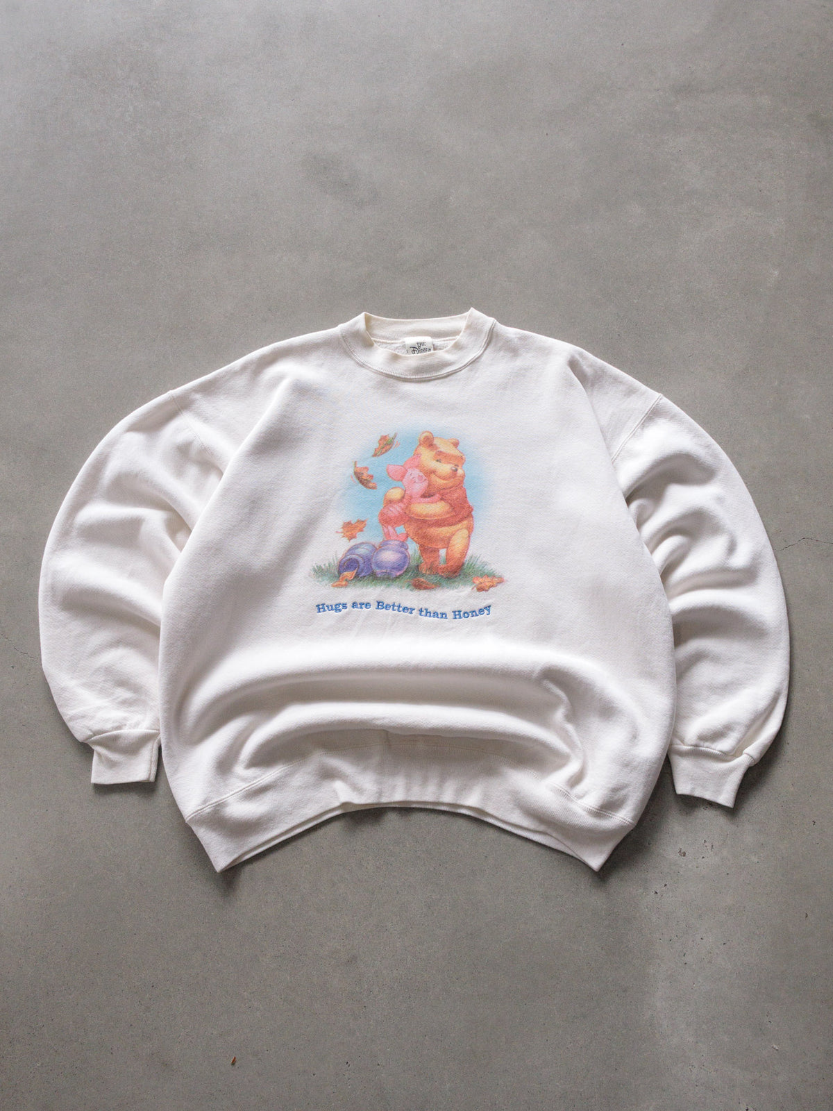 Vintage 90s White Disney Winnie the Pooh & Piglet Sweatshirt (L/XL)