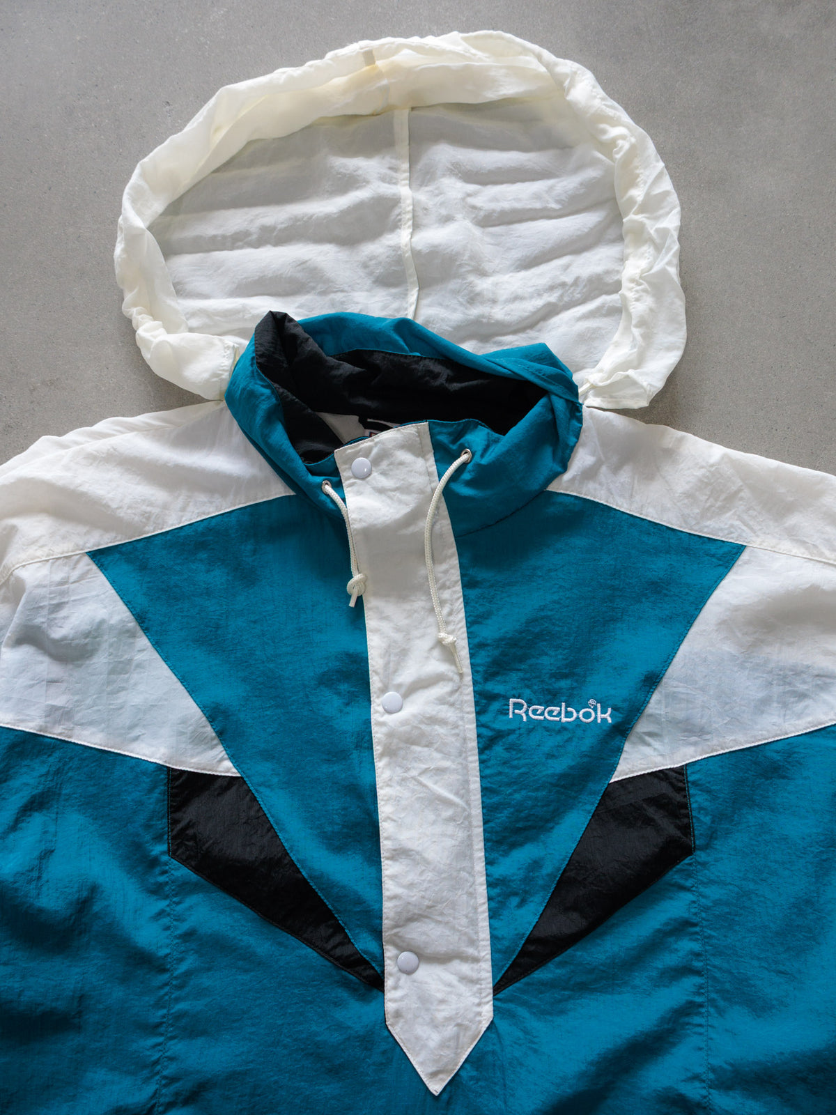 Vintage 90s Blue Reebok Colourblock Windbreaker (XL)