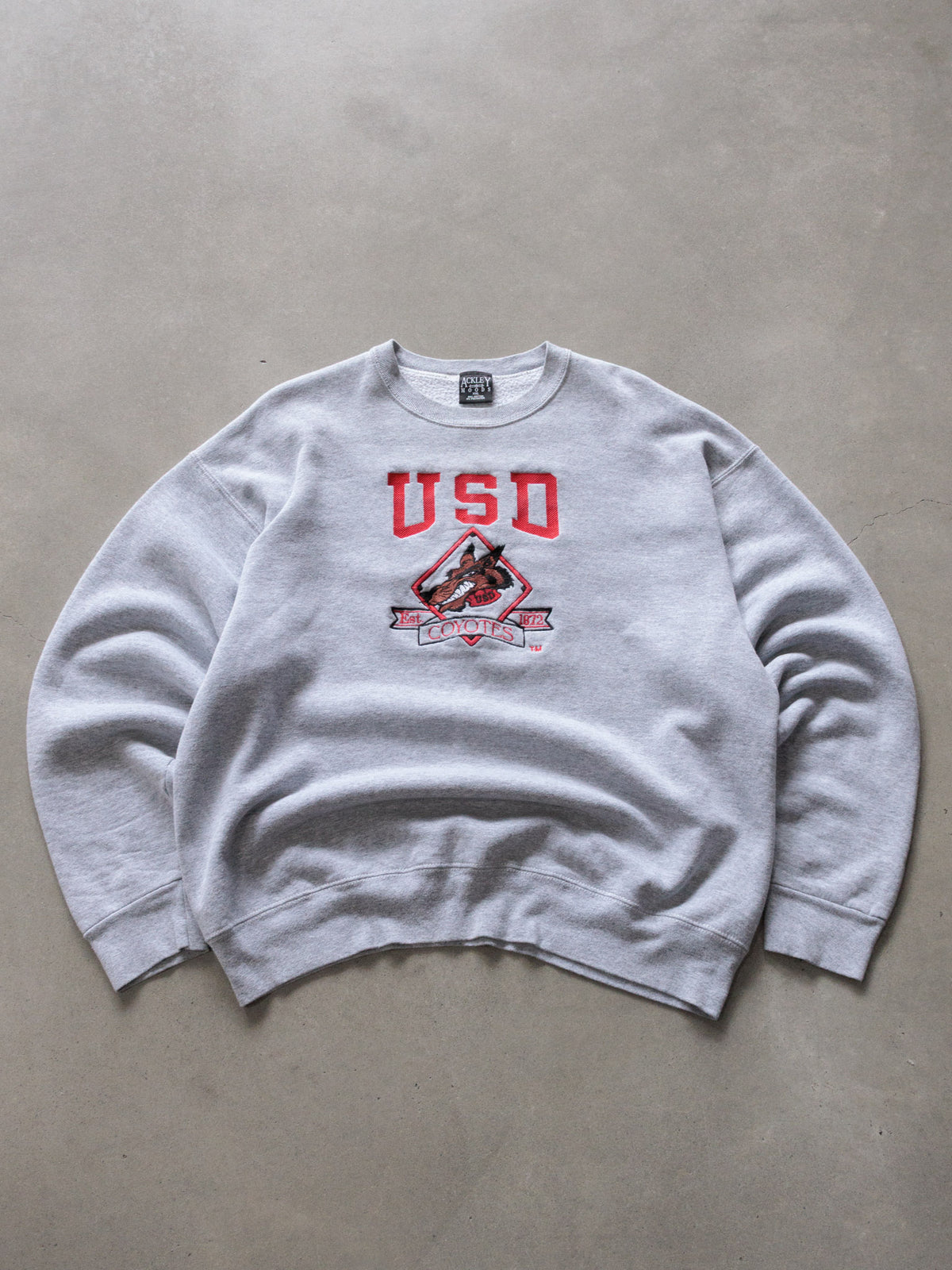 Vintage 90s Grey USD Coyotes Sweatshirt (2XL)