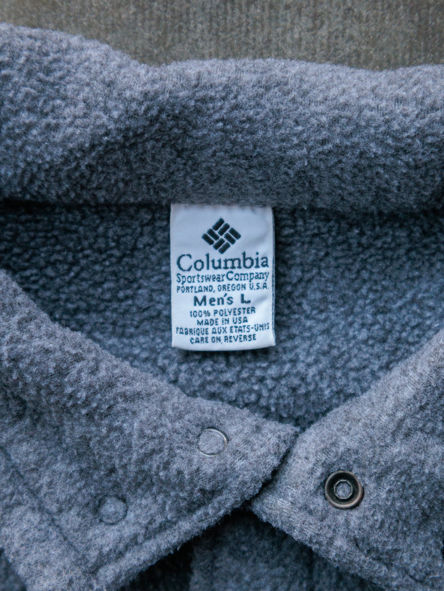 Vintage 90s Grey Columbia Fleece Sweatshirt (L)