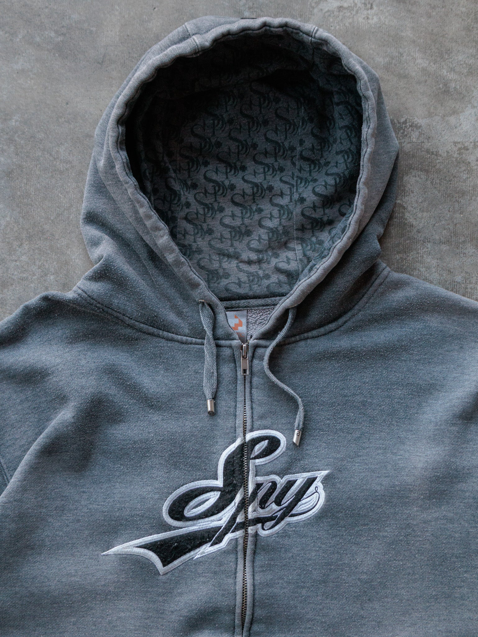 Vintage Grey Spy Full Zip Hoodie (XL)