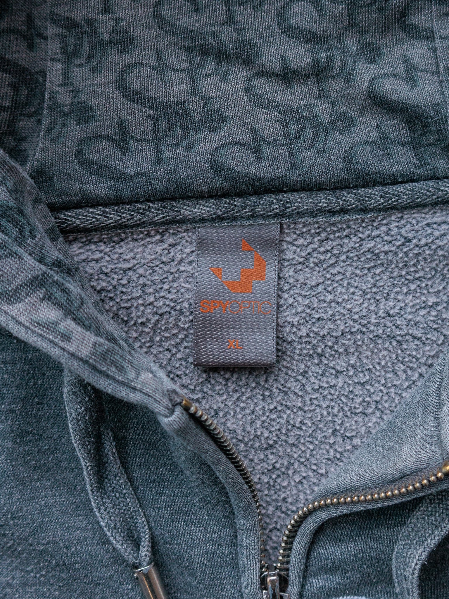 Vintage Grey Spy Full Zip Hoodie (XL)