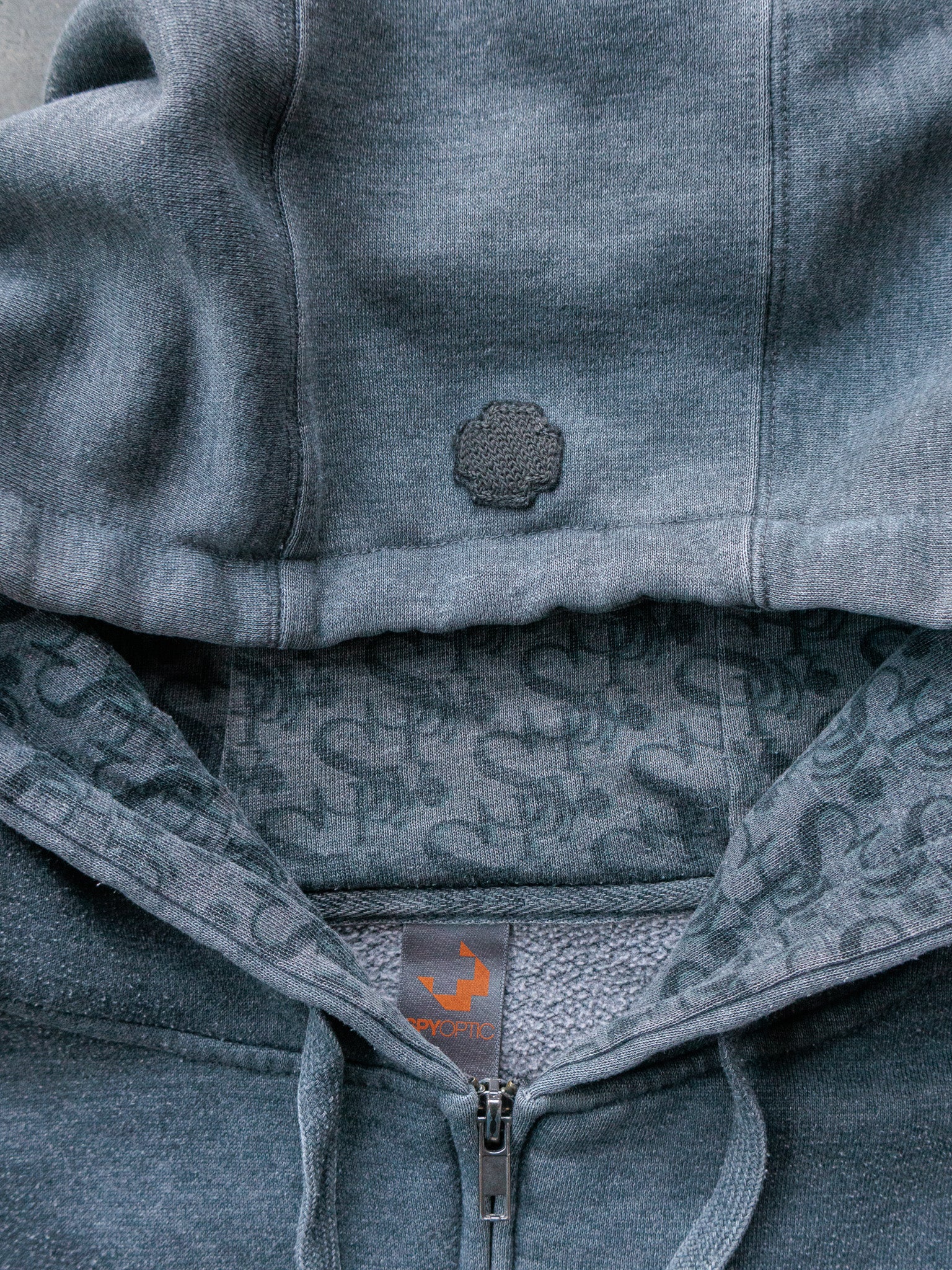 Vintage Grey Spy Full Zip Hoodie (XL)