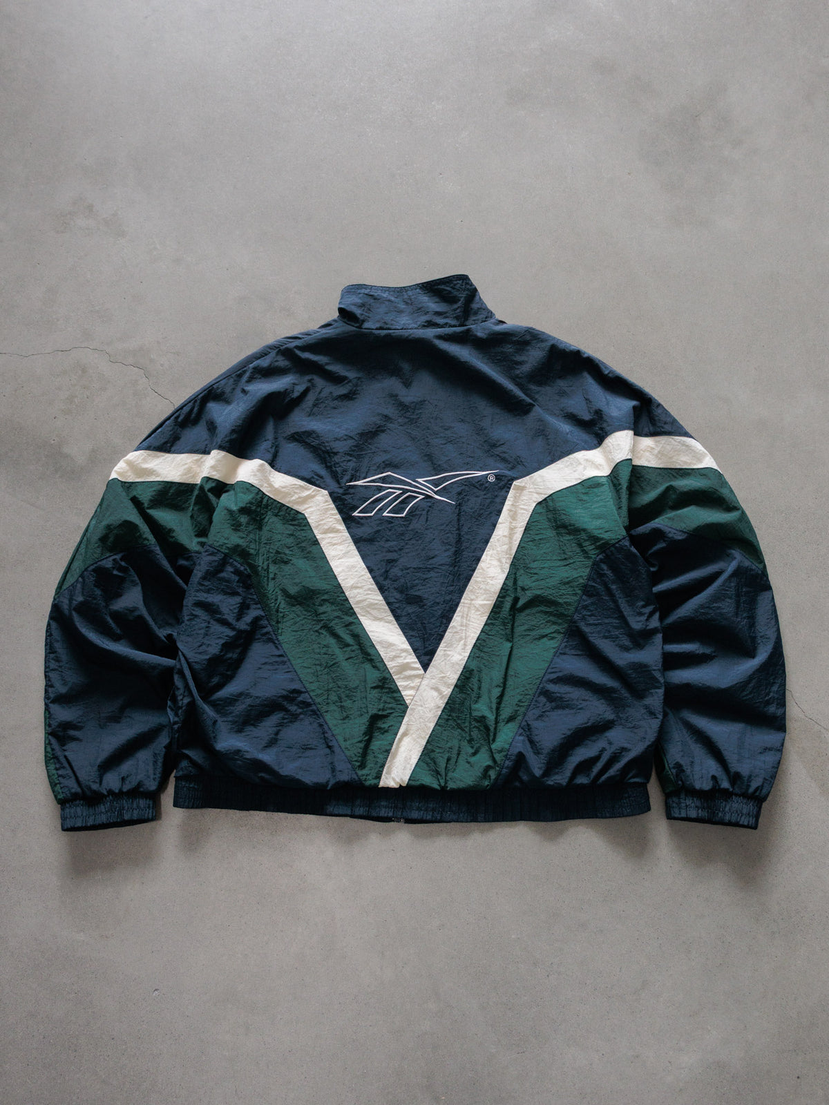 Vintage 90s Navy Reebok Colourblock Jacket (M)