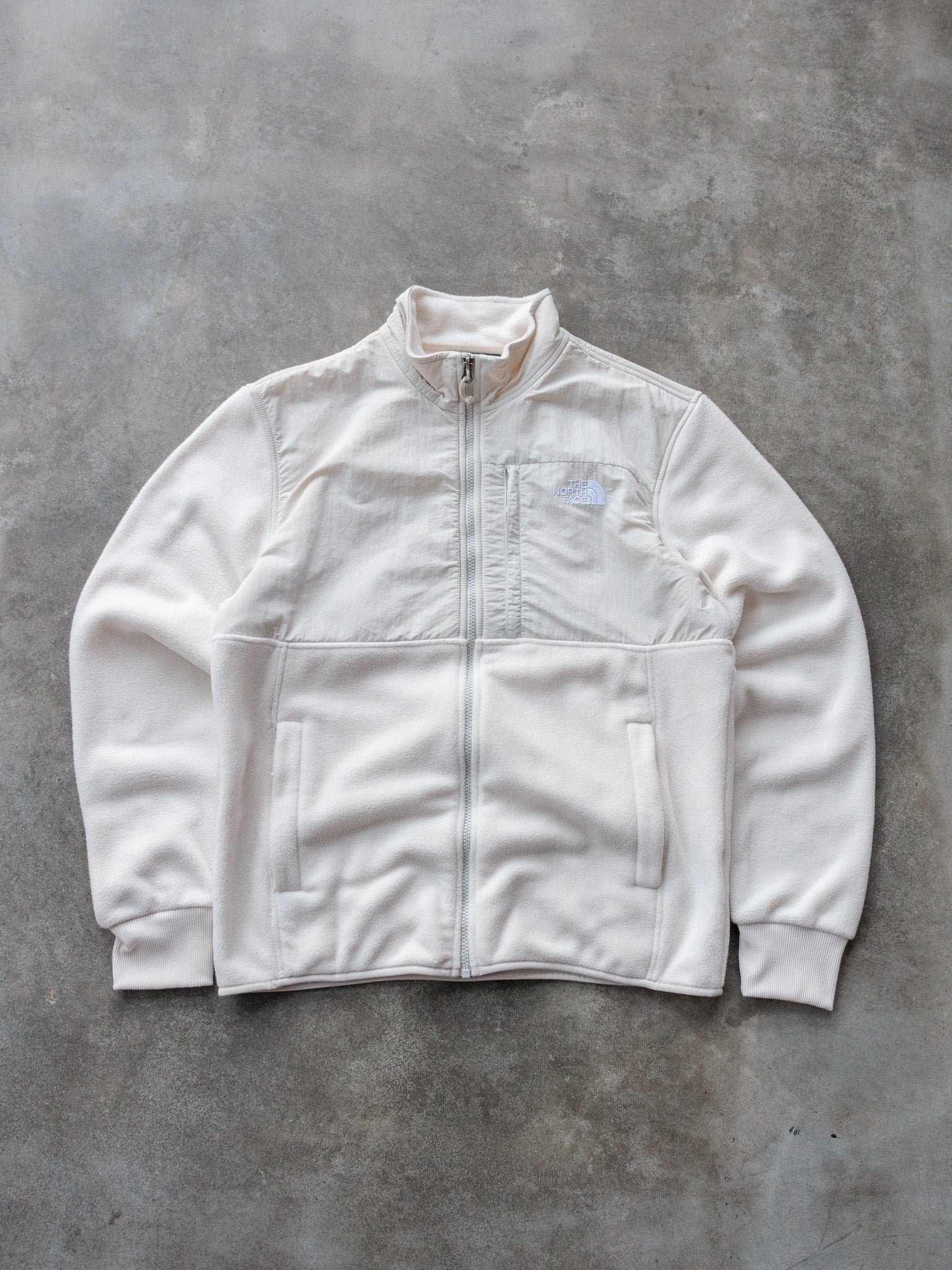 Vintage White The North Face Denali Fleece Jacket (M)
