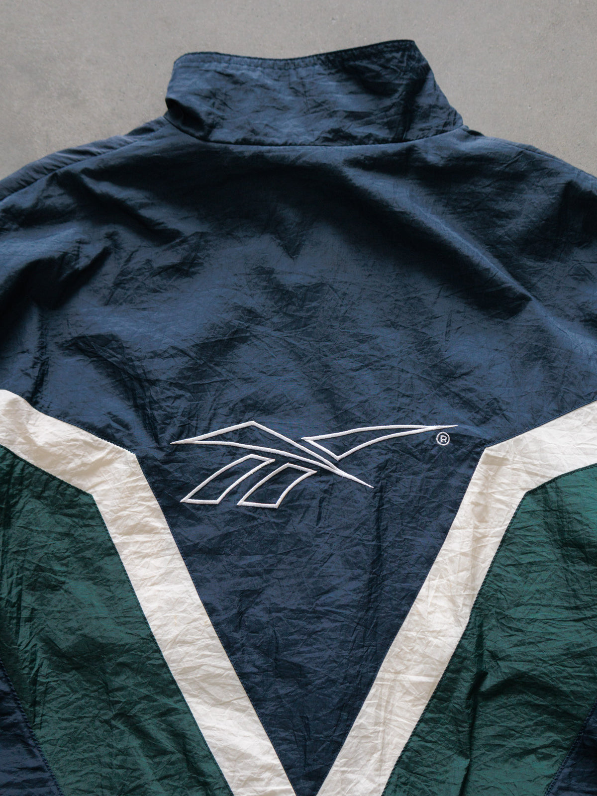 Vintage 90s Navy Reebok Colourblock Jacket (M)