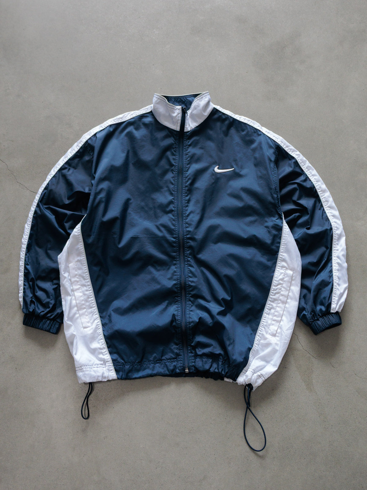 Vintage 90s Navy Nike Colourblock Windbreaker (Women's M)