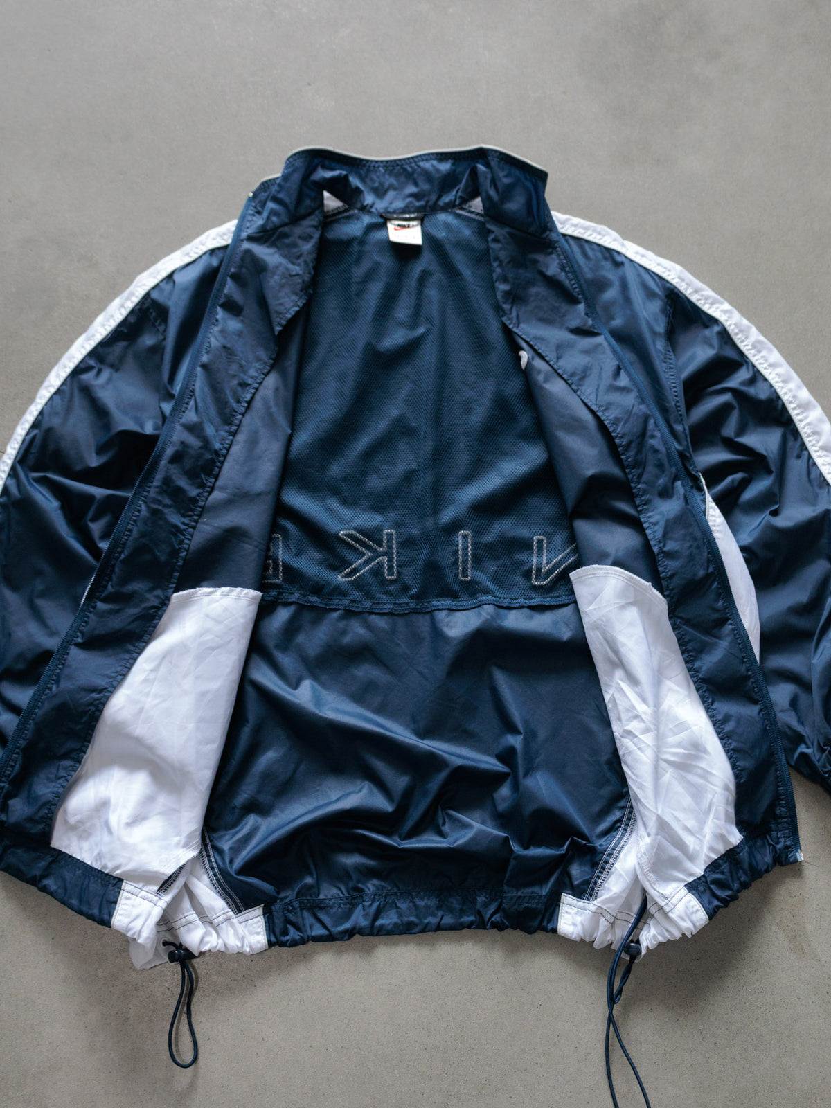 Vintage 90s Navy Nike Colourblock Windbreaker (Women's M)