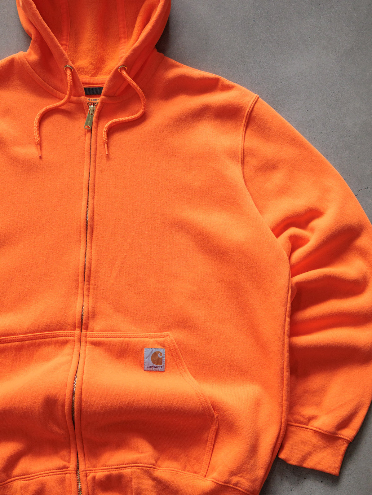 Vintage Orange Carhartt Full Zip Hoodie (L)
