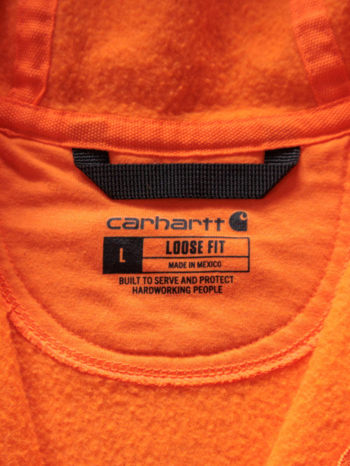 Vintage Orange Carhartt Full Zip Hoodie (L)
