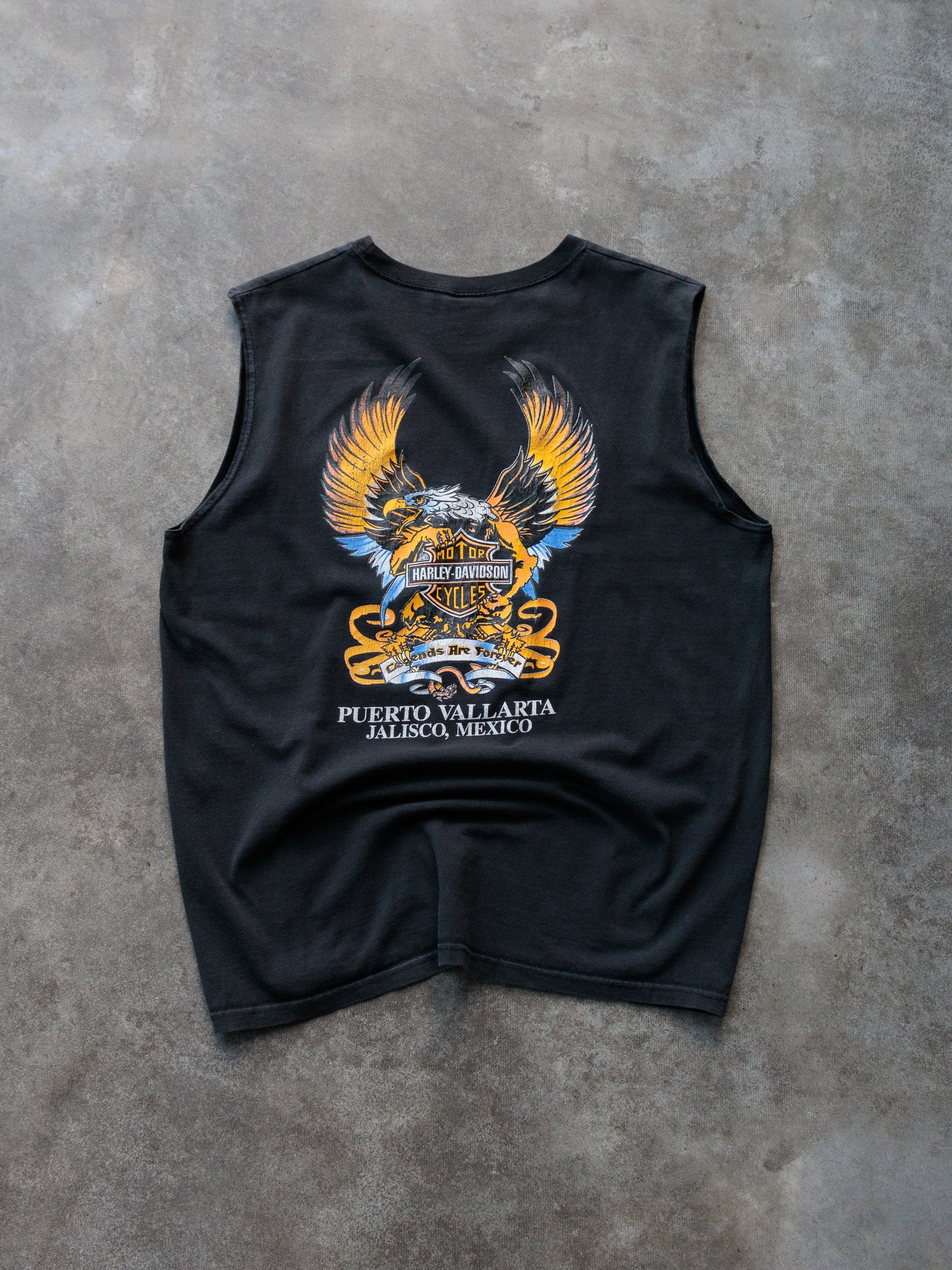 Vintage Black Harley-Davidson Puerto Vallarta Tank (L)