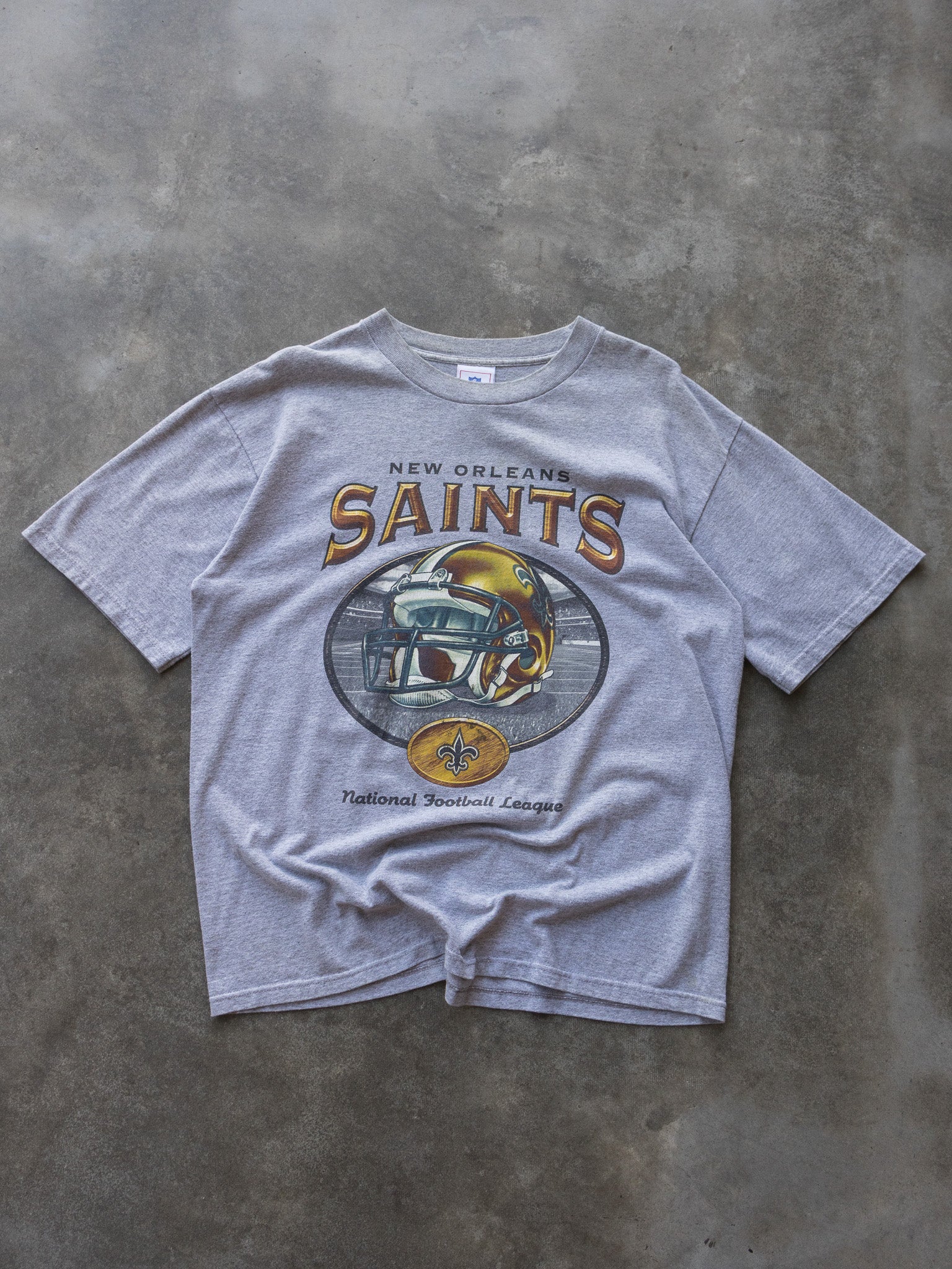 Vintage Grey New Orleans Saints Tee (L)