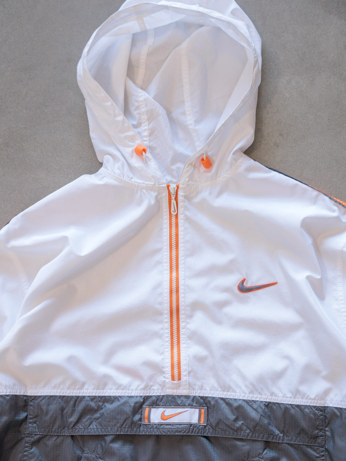 Vintage 00s White Nike Colourblock Windbreaker (12-14Y)