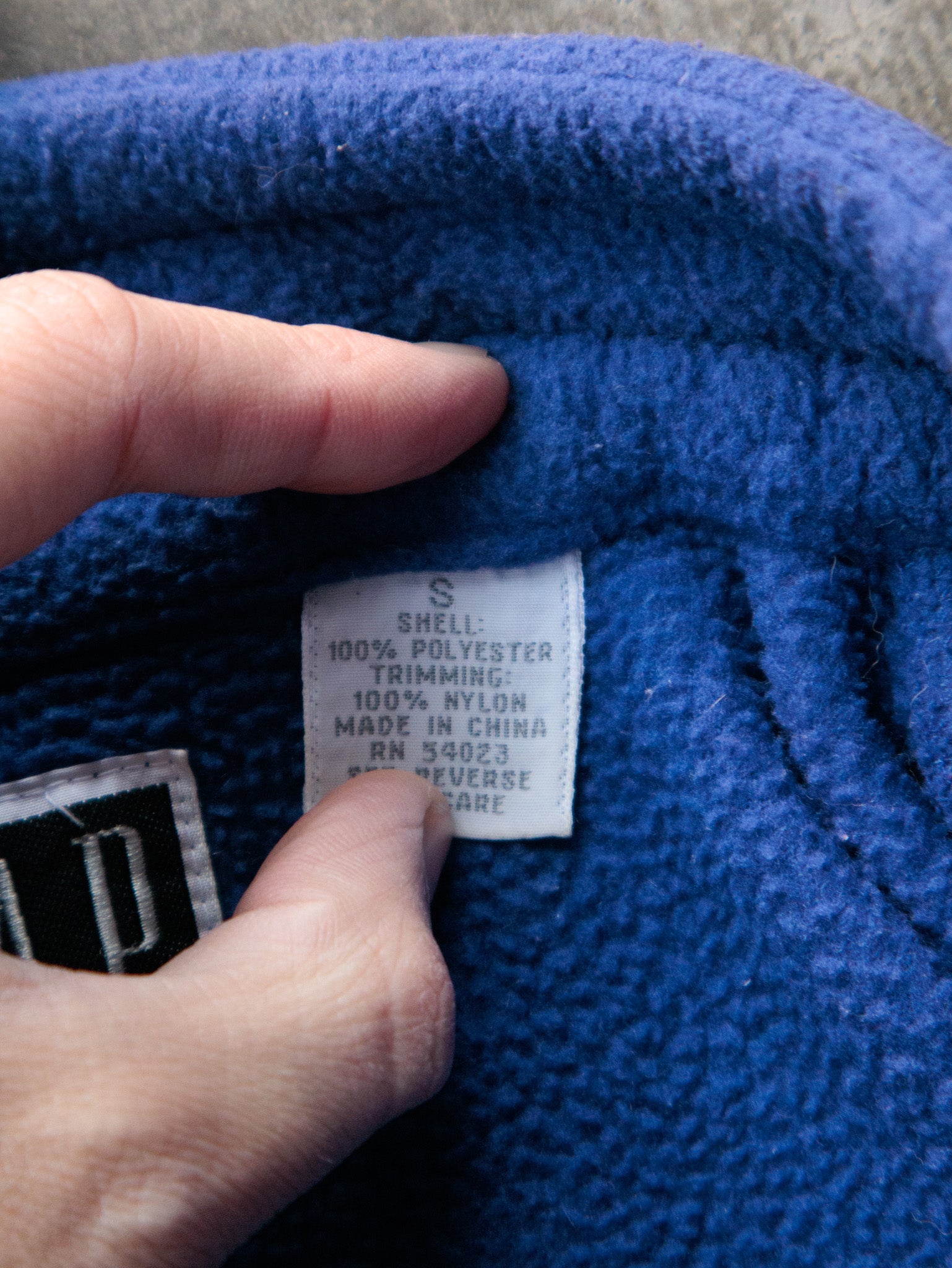 Vintage 90s Blue & Black Gap Quarter Zip Fleece Sweatshirt (S)