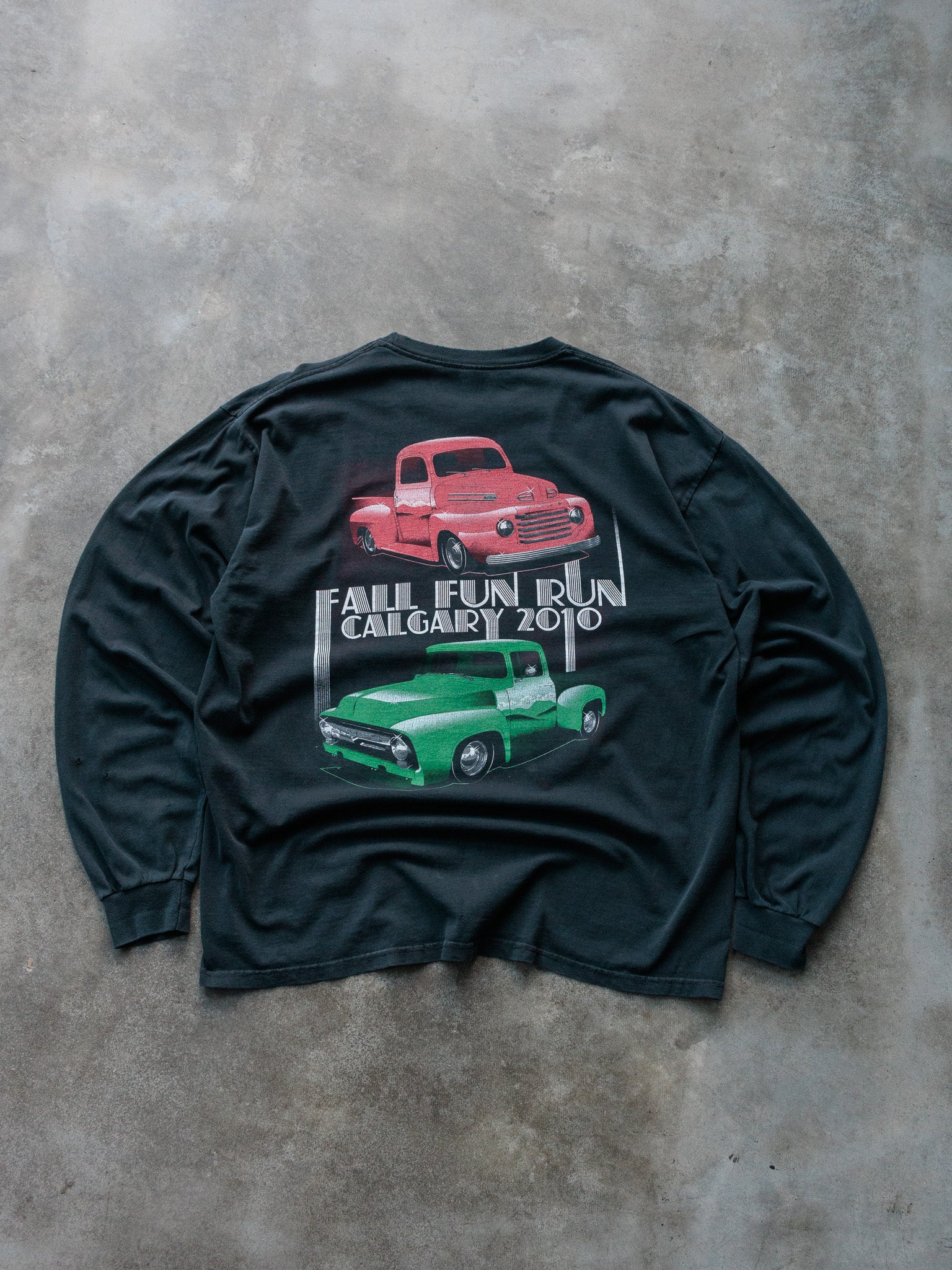 Vintage 2010 Black Foothills Street Rod Association Long Sleeve Tee (-)