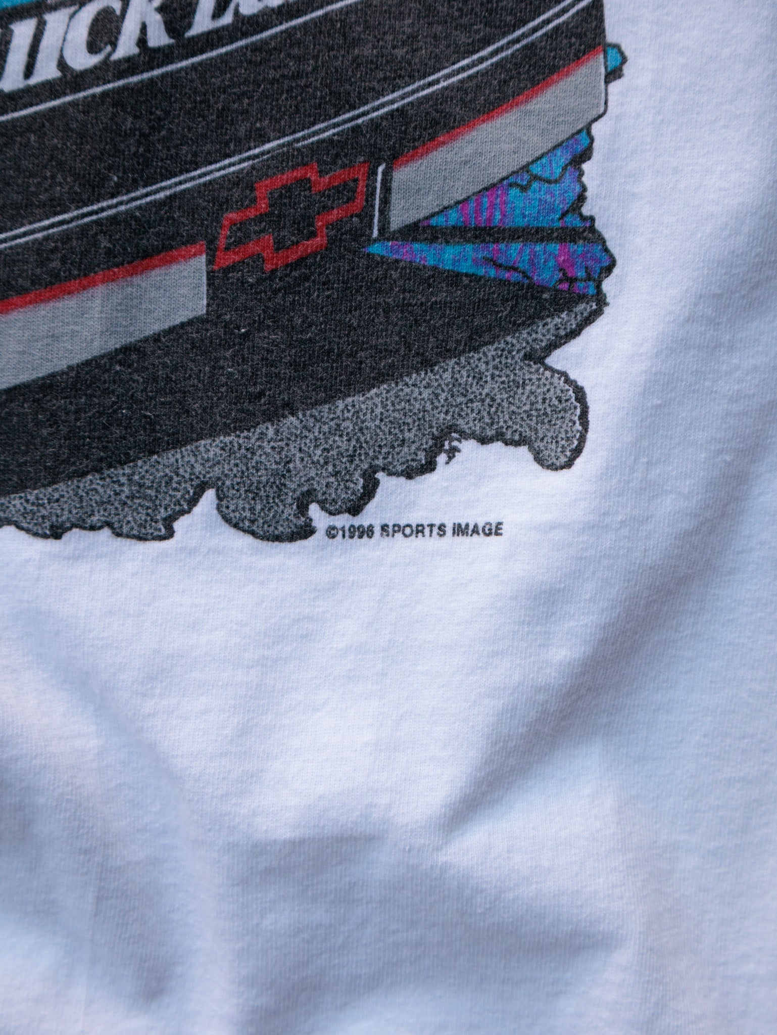 Vintage 1996 White Dale Earnhardt Monte Carlo Tee (L)