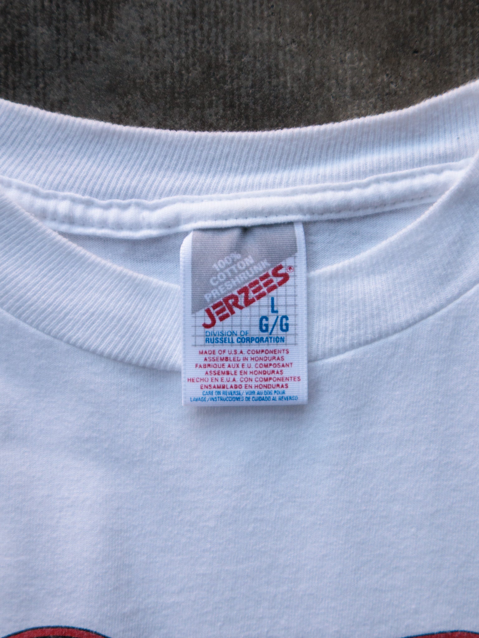 Vintage 1996 White Dale Earnhardt Monte Carlo Tee (L)