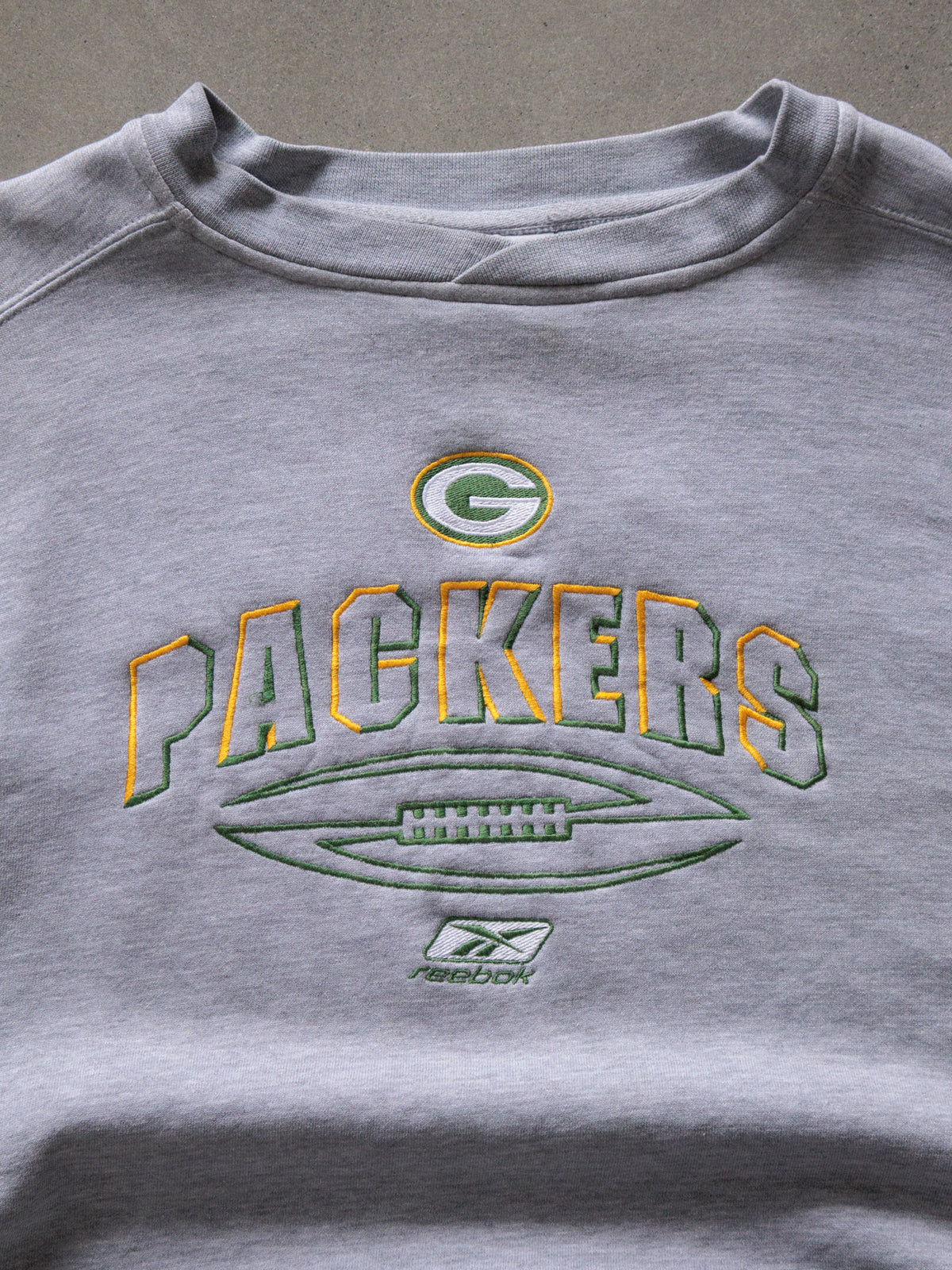 Vintage 00s Grey Reebok Green Bay Packers Sweatshirt (2XL)