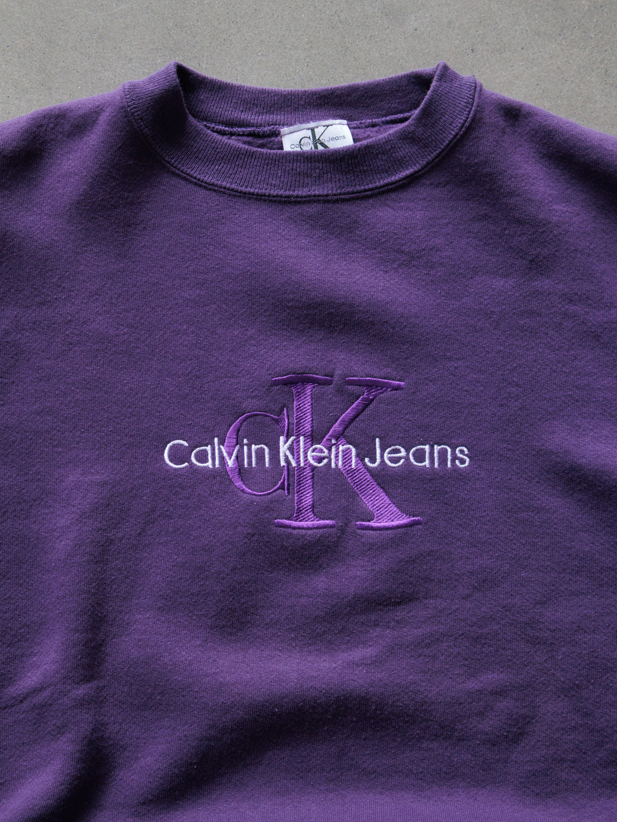 Vintage 90s Purple Calvin Klein Jeans Sweatshirt (XL)