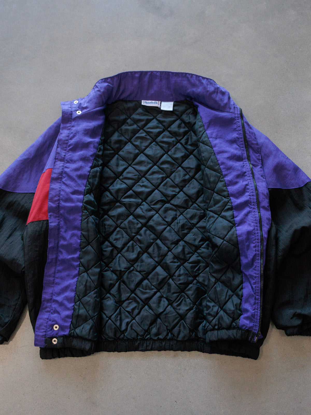Vintage 90s Black Reebok Colourblock Jacket (L)