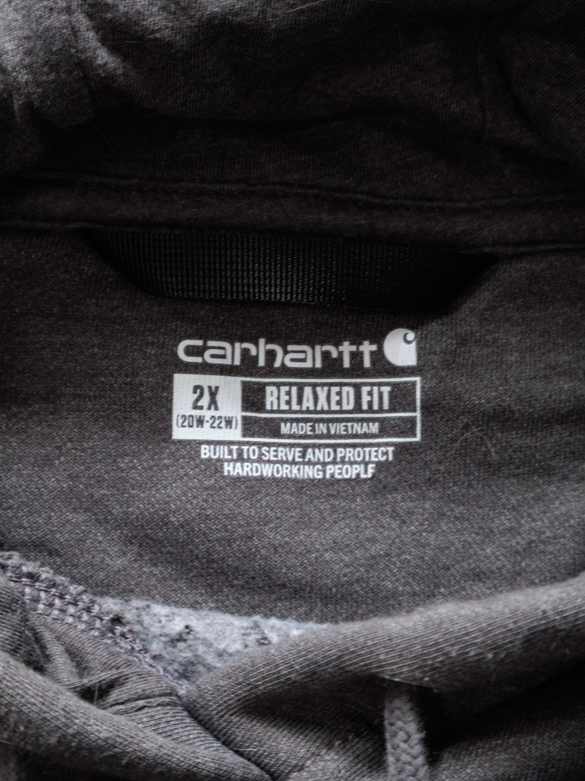 Vintage Grey Carhartt Hoodie (Women's 2XL)