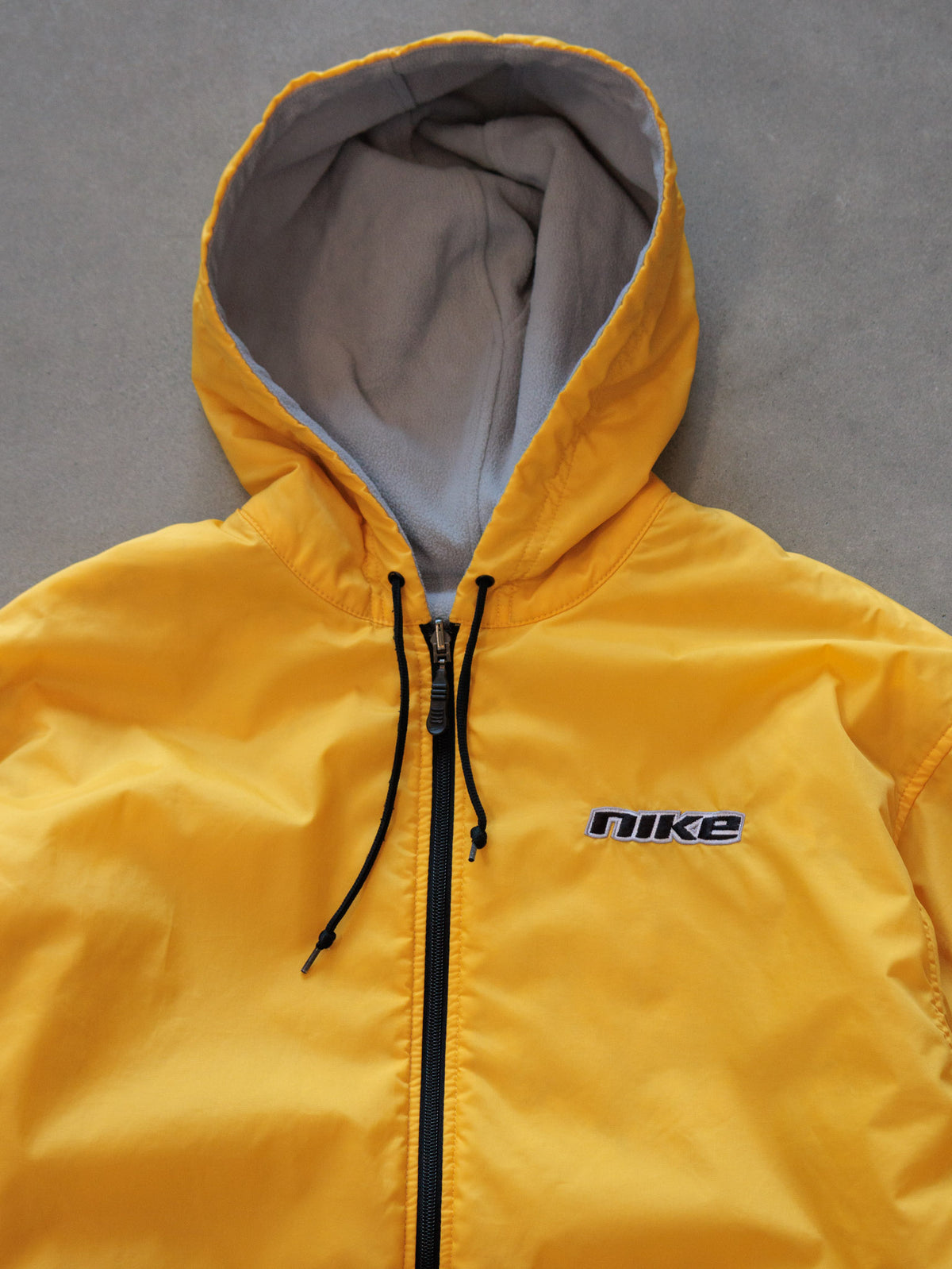 Vintage 90s Yellow & Grey Nike Reversible Jacket (L)